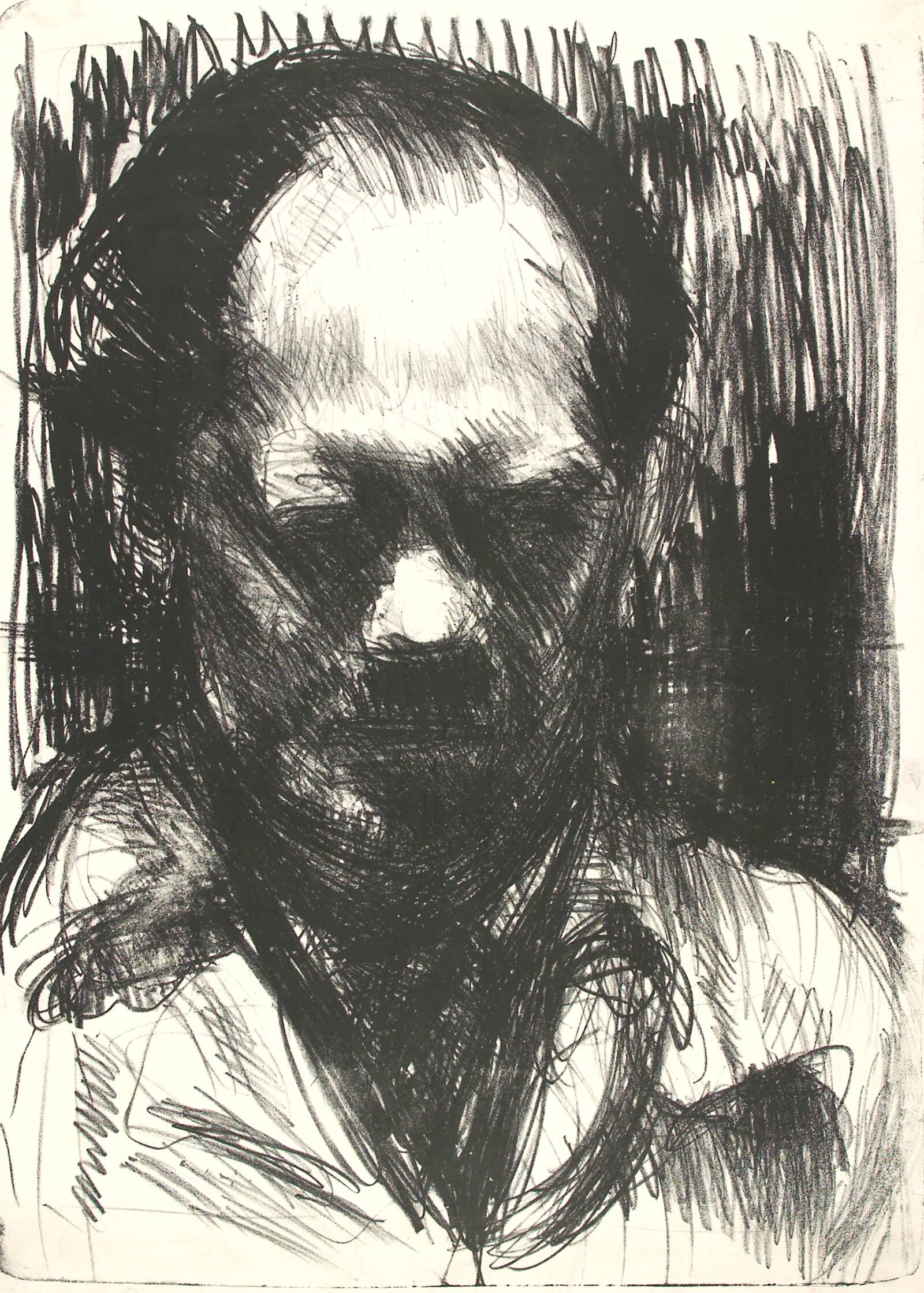 Selvportræt, Holger J. Jensen, 1957-1959