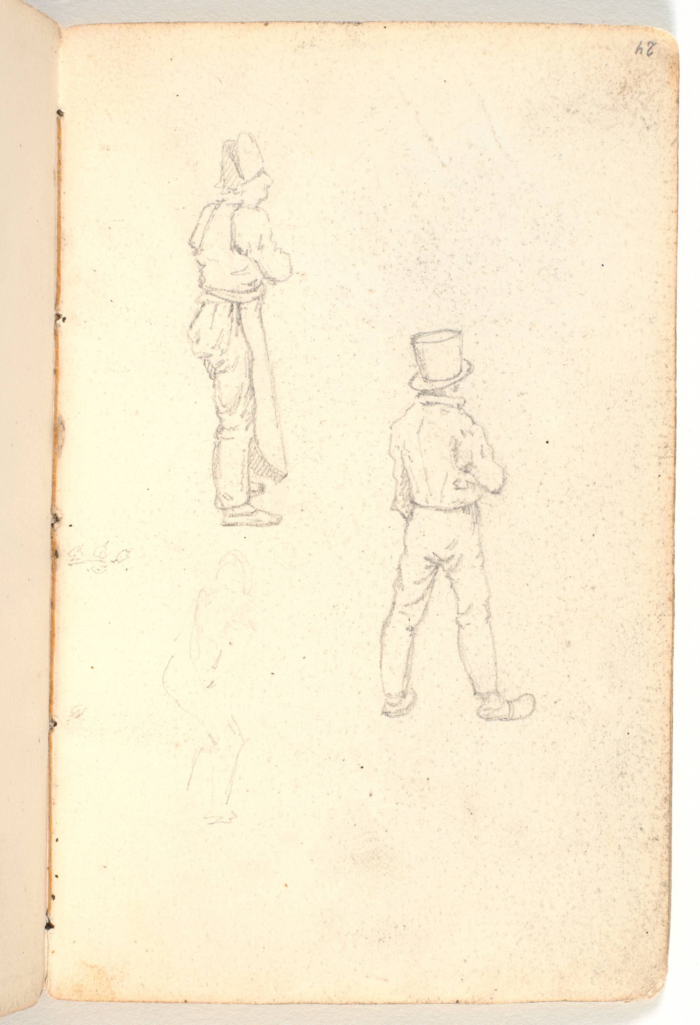Rids af tre figurer, Martinus Rørbye, 1825-1826