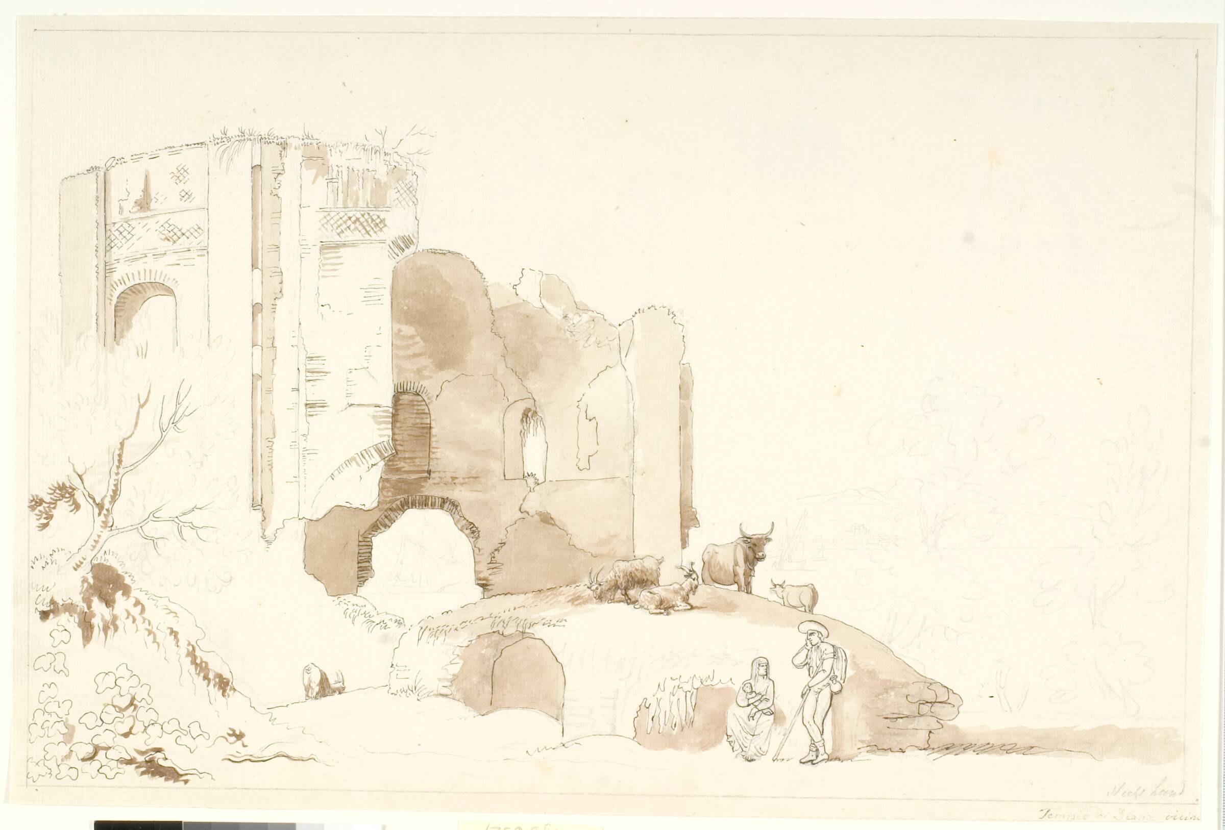 Ruiner af Dianatemplet, Baja, Niels Gundersen Lund, 1789-1792