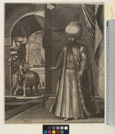 Portræt af Sultan Suleiman den Store (stående)