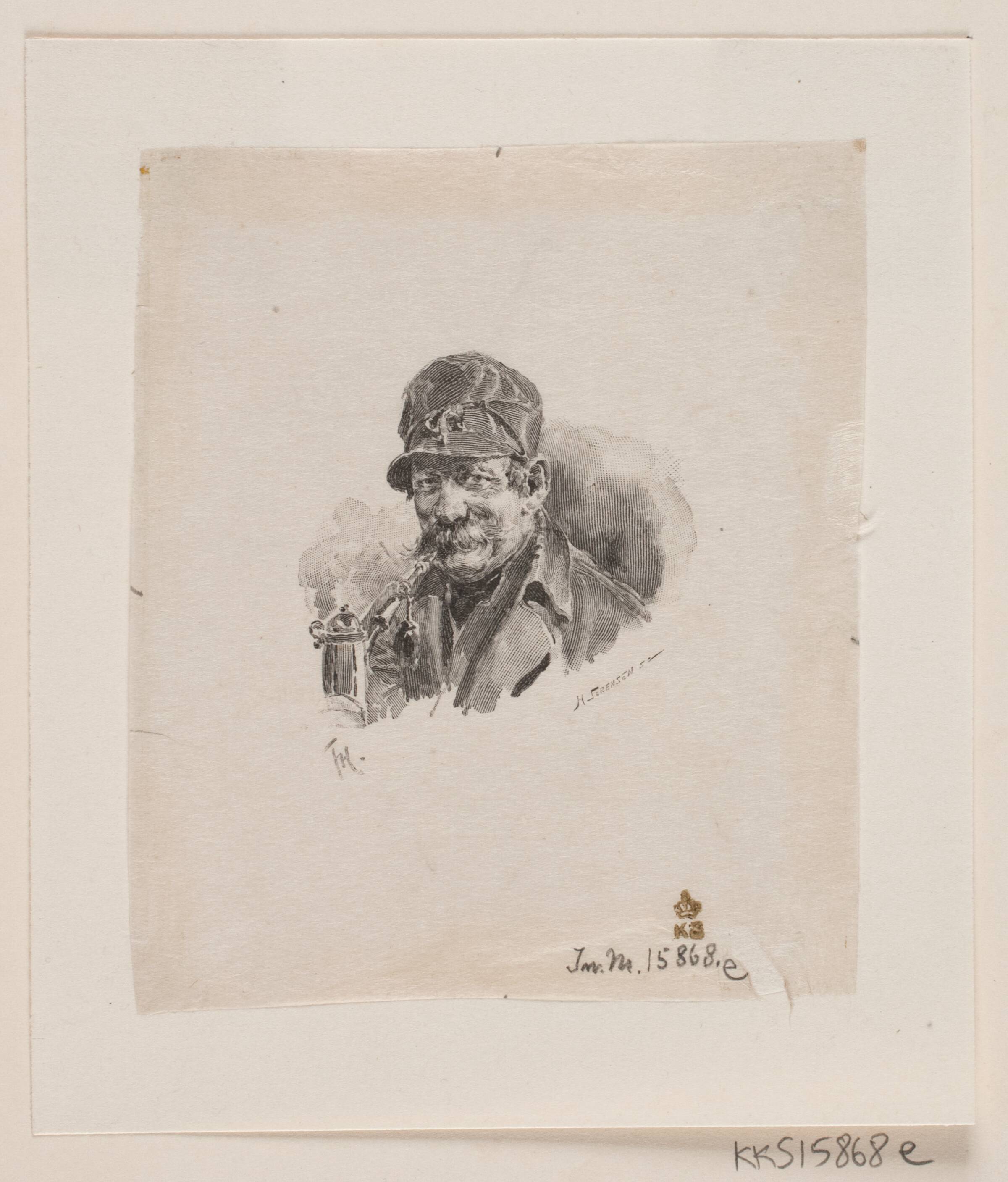 Prøvetryk til illustration til P. M. Møller: "En dansk students eventyr", Henrik Arnold Hamilkar Sørensen, 1884-1897