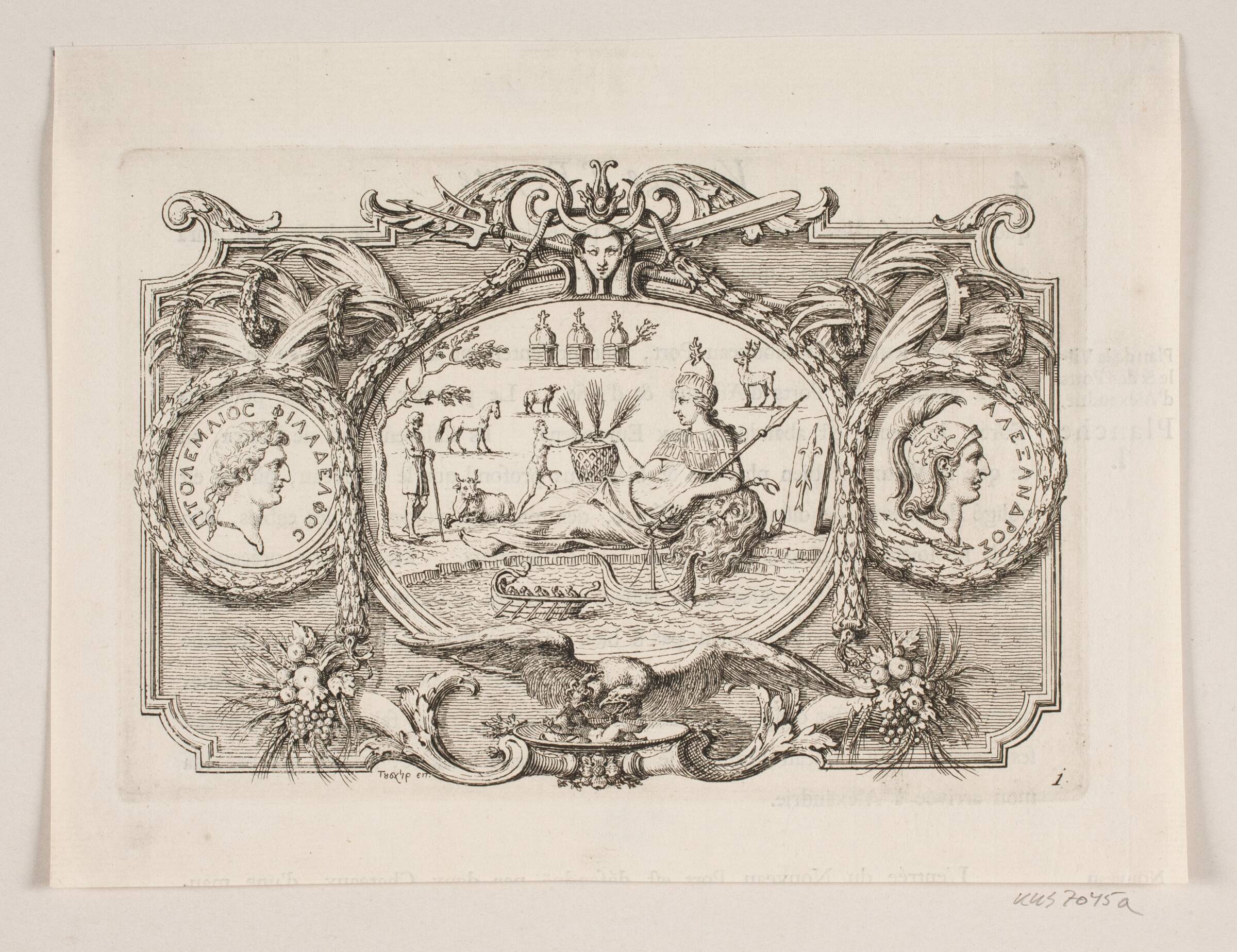 Vignet til Frederik Lodvig Norden, "Voyage d'Egypte et de Nubie", København 1755, Marcus Tuscher, 1755