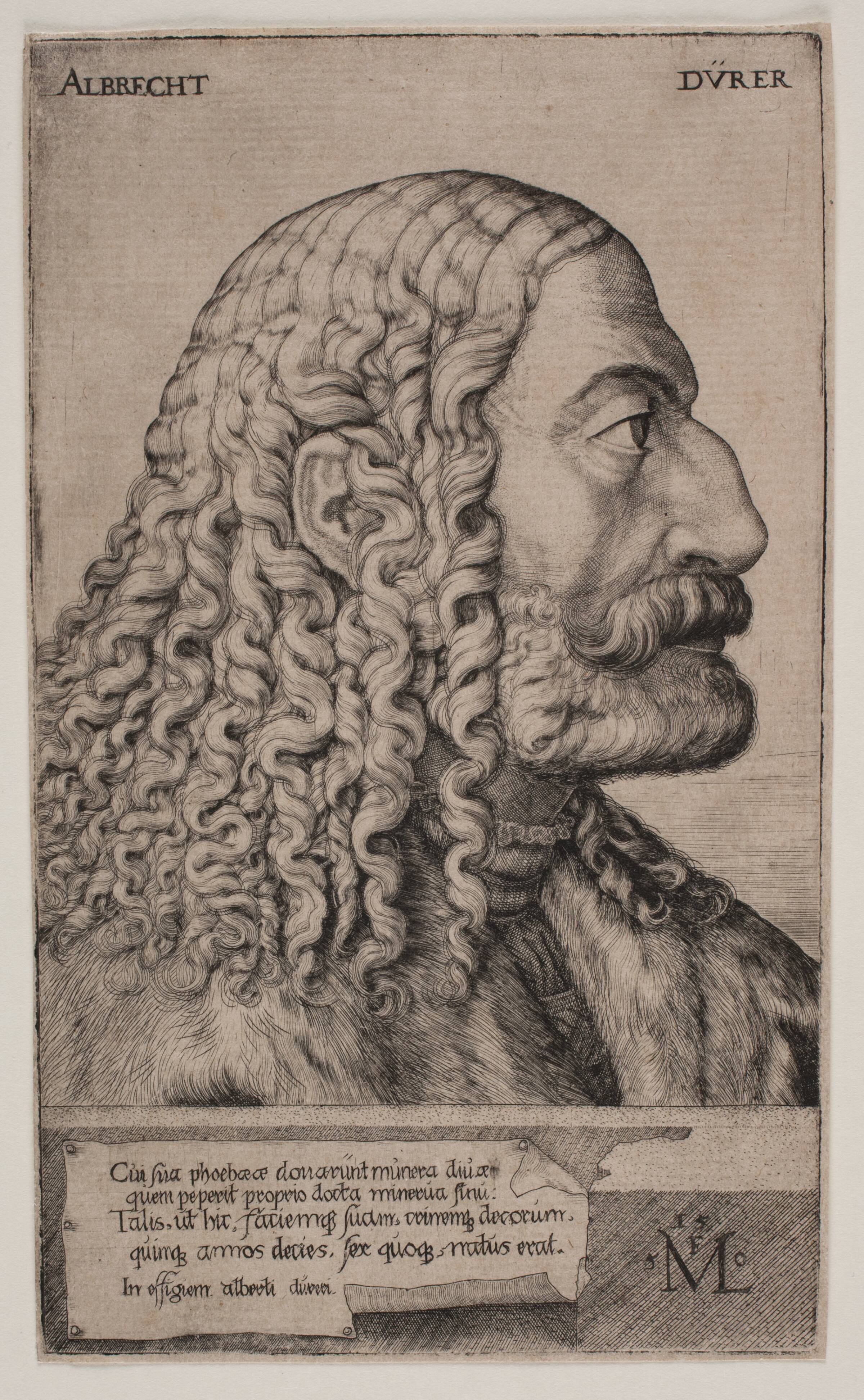 Portræt af Albrecht Dürer, Melchior Lorck, 1550