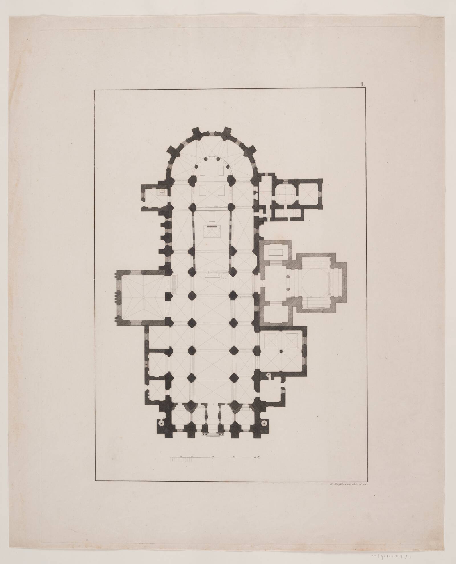Roskilde Domkirke. Grundplan, Ubekendt, 1833