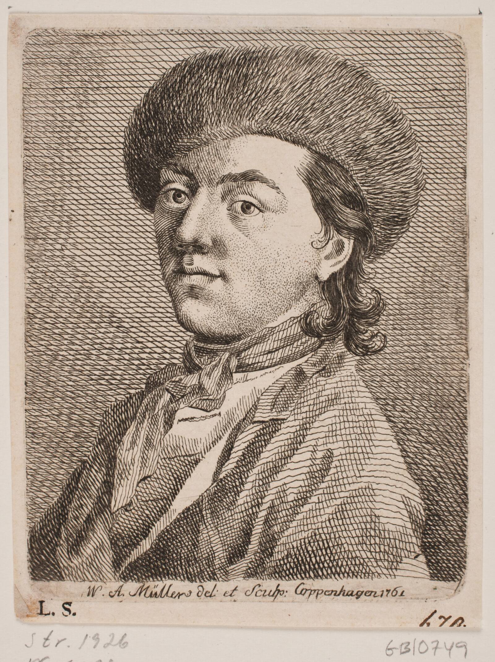 Selvportræt, W.A. Müller, 1761