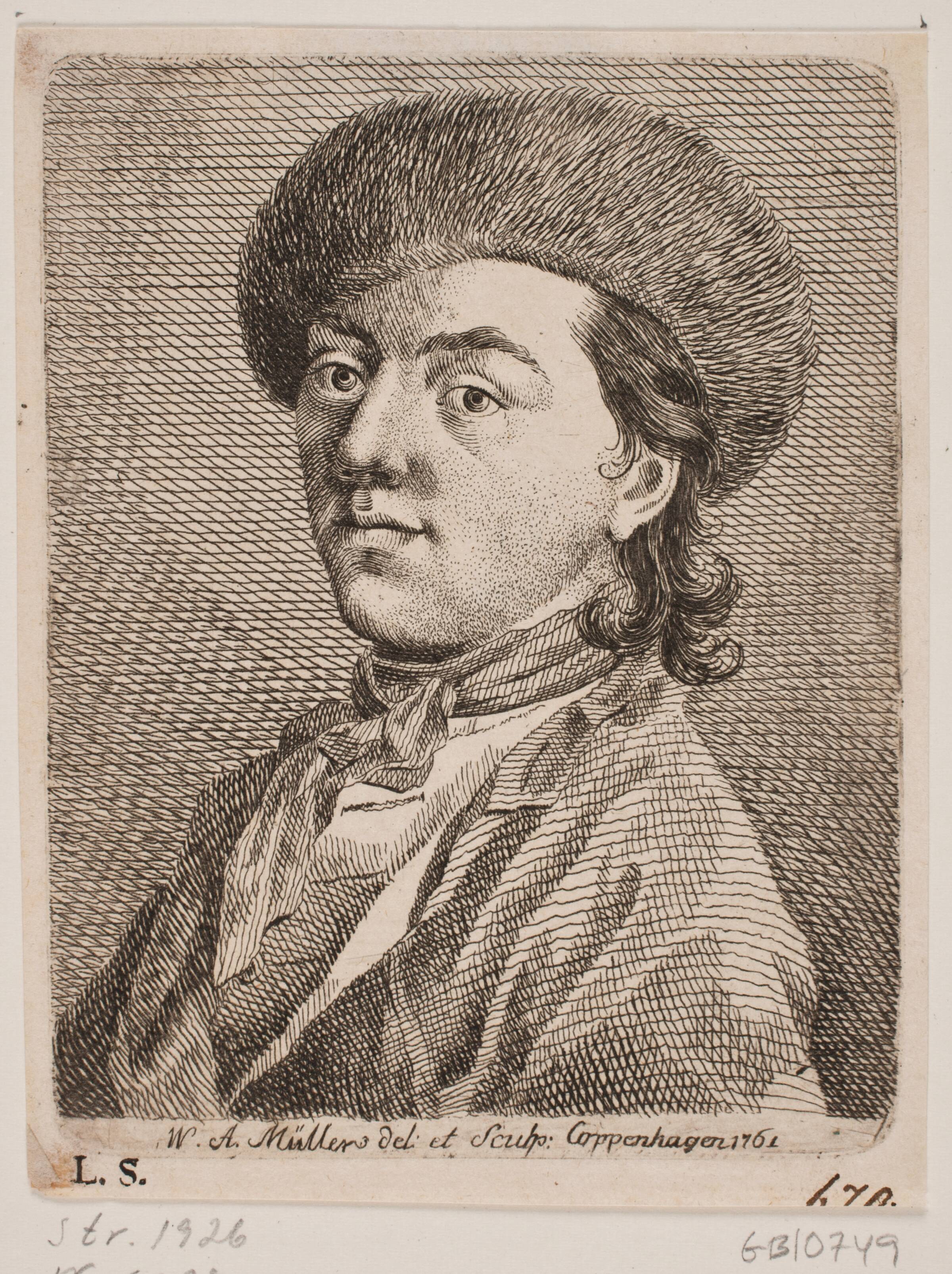 Selvportræt, W.A. Müller, 1761
