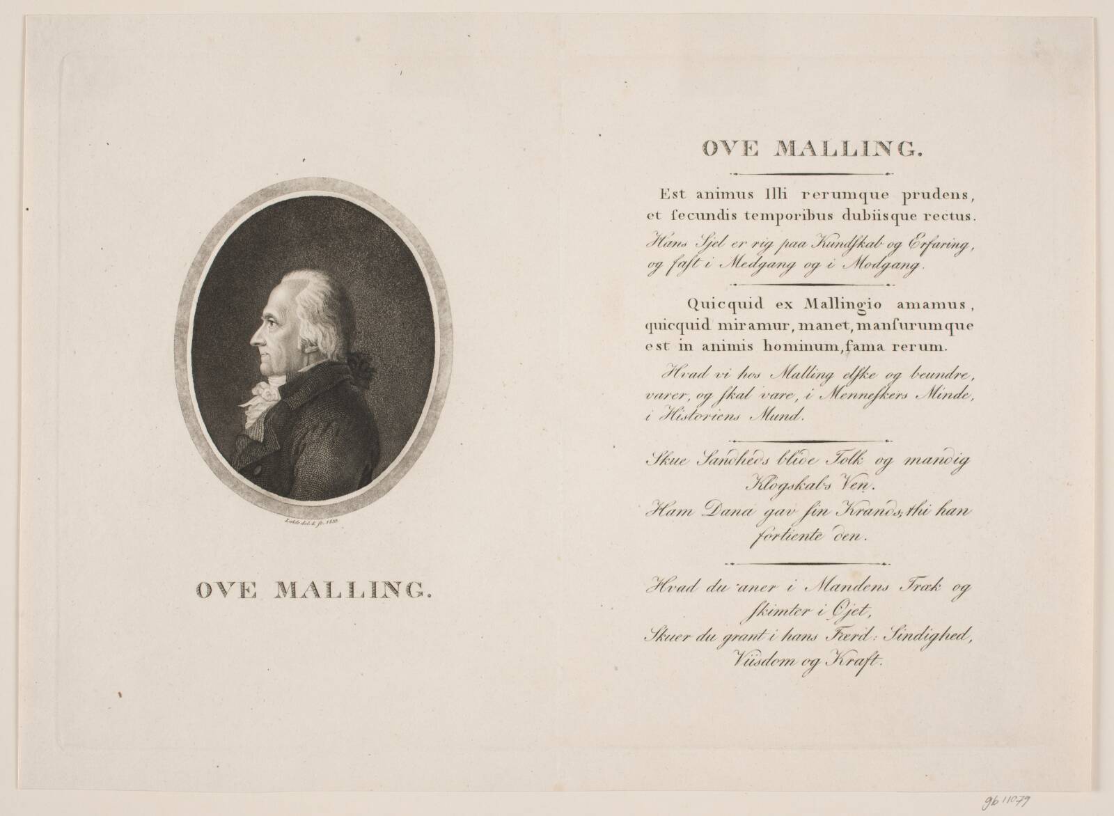 Ove Malling, Gerhard Ludvig Lahde, 1810