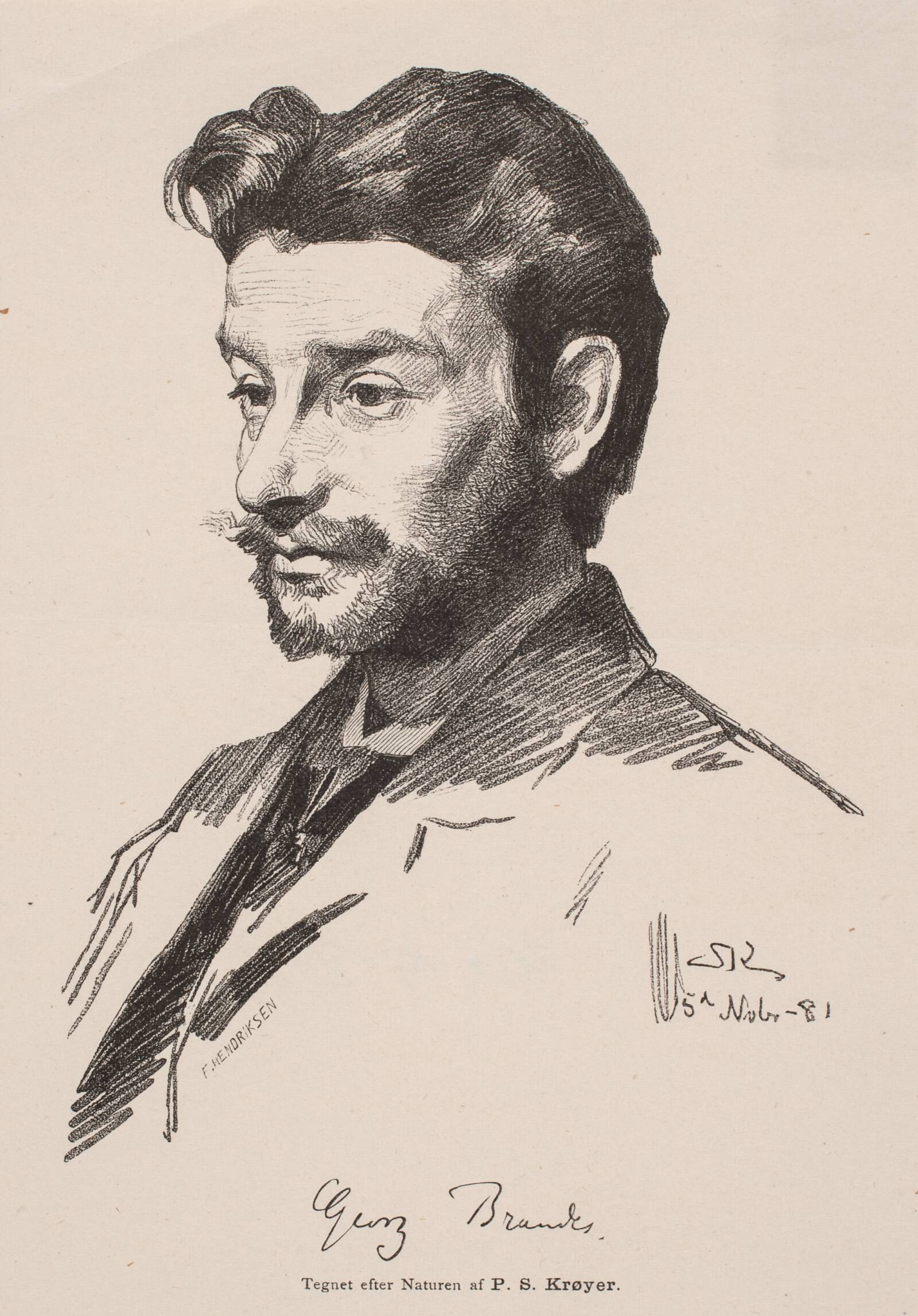 Georg Brandes, Ubekendt, 1881