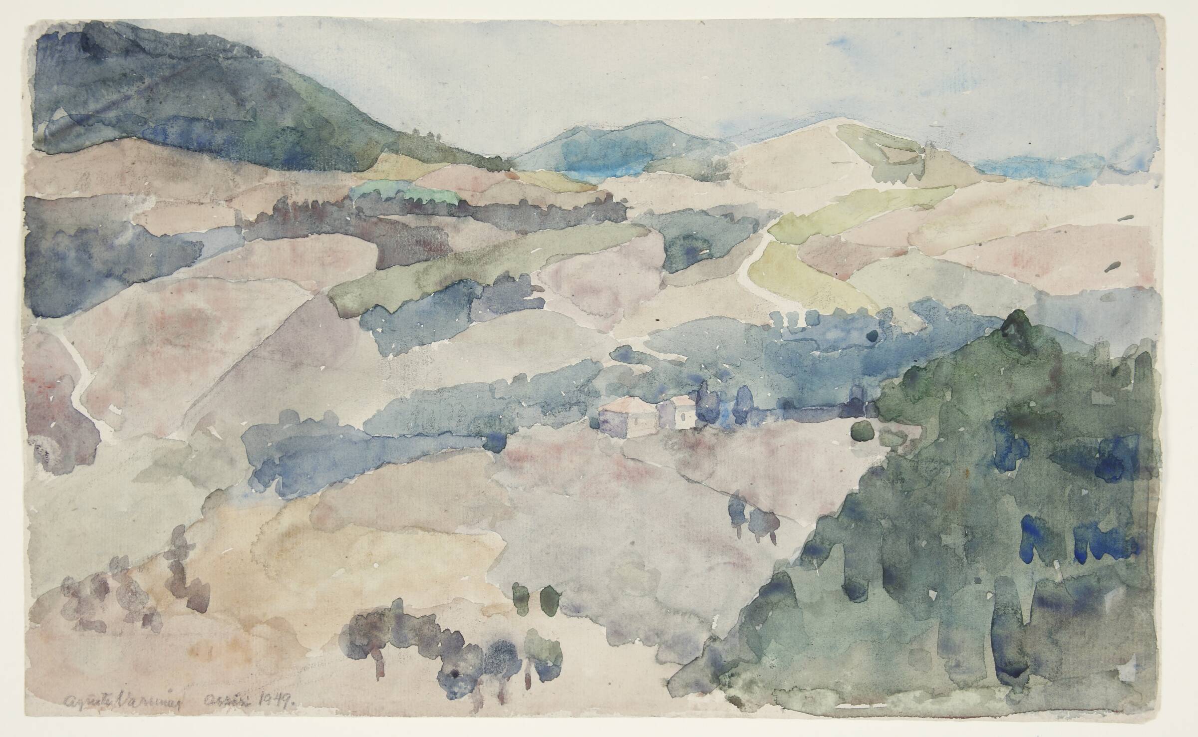 Landskab fra Assisi, Agnete Varming, 1949