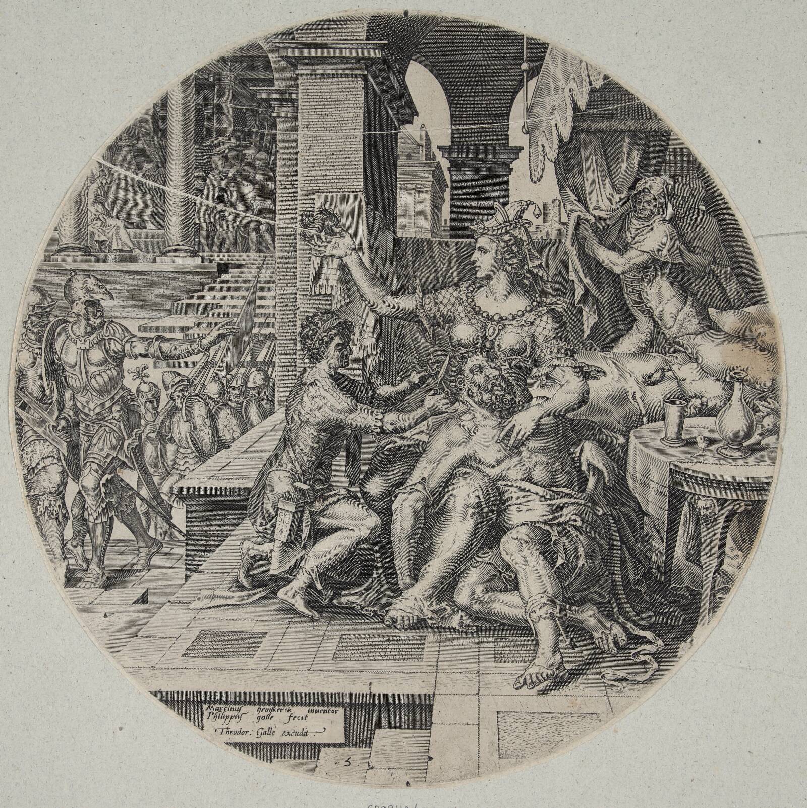 Samson og Dalila, Philips Galle, 1558-1561