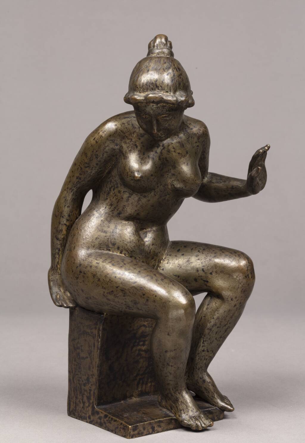 Siddende nøgen kvinde. Leda, Aristide Maillol, 1900-1904