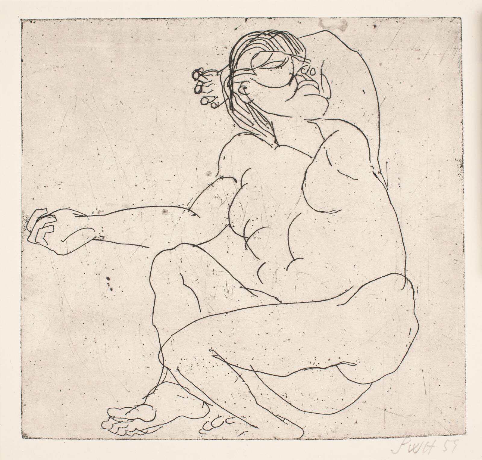 Liggende kvindelig model, Svend Wiig Hansen, 1959
