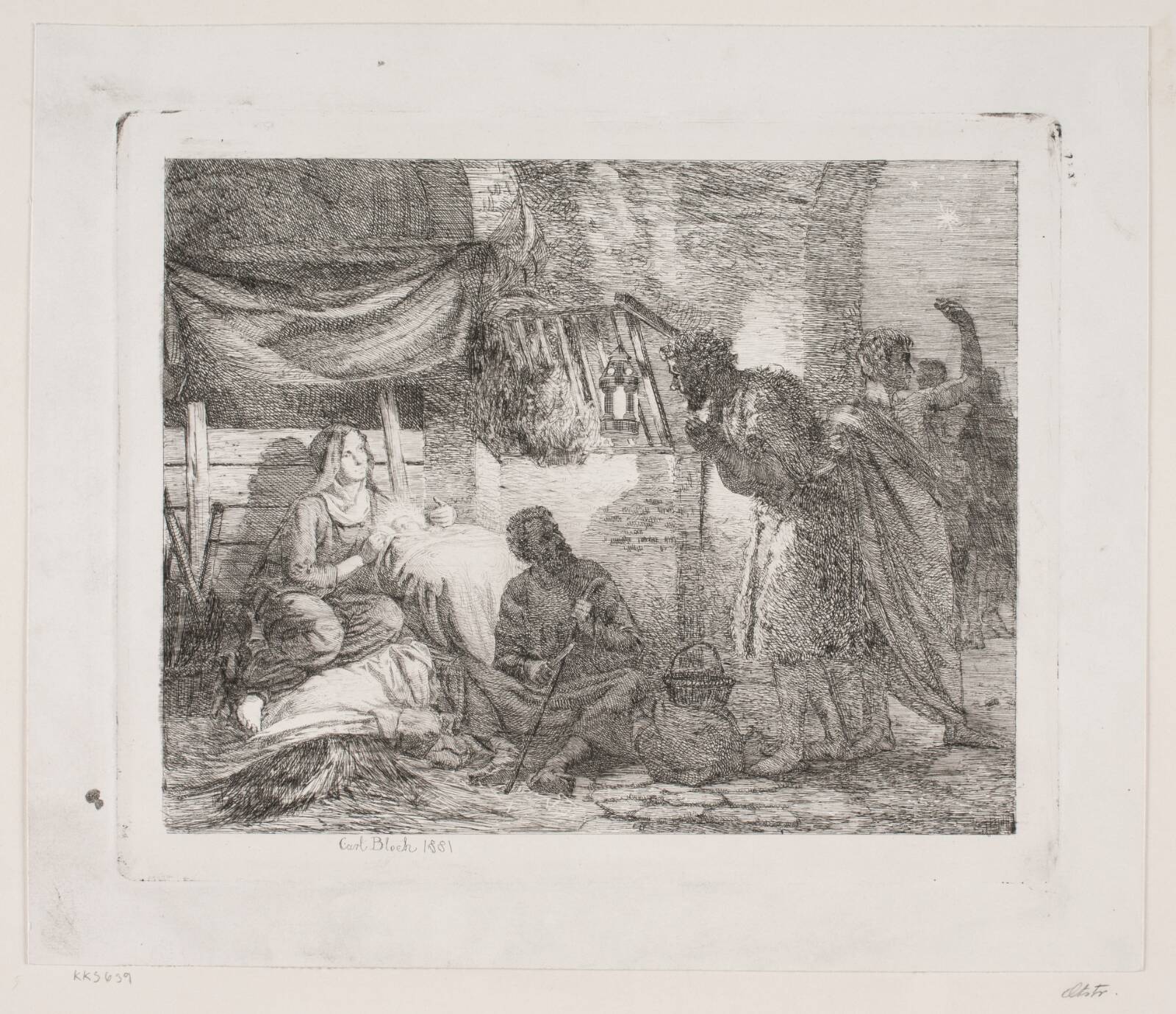 Hyrdernes tilbedelse, Carl Bloch, 1881