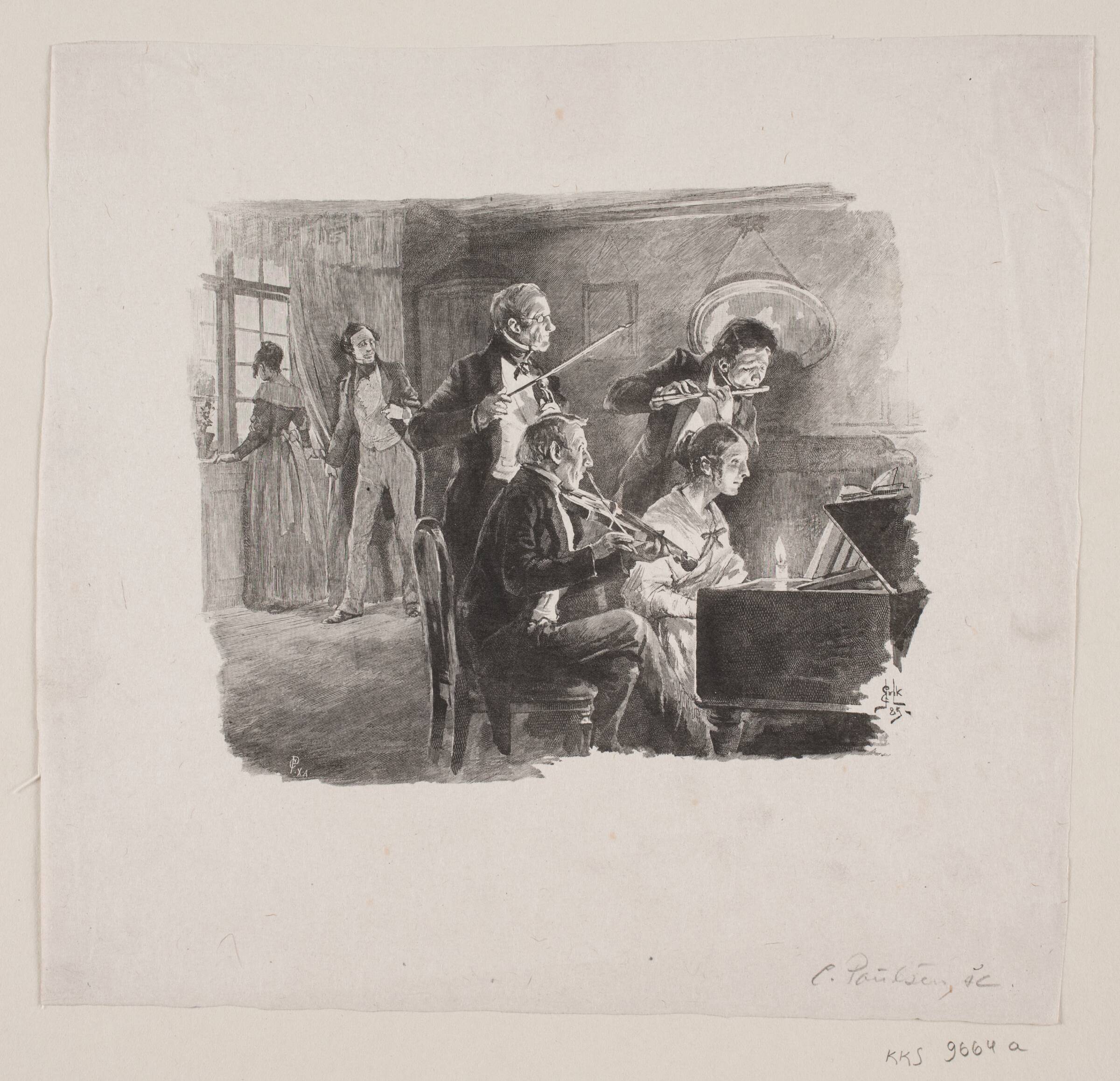 Illustration til H. Hertz: "Spadsereturen", Carl Poulsen, 1895