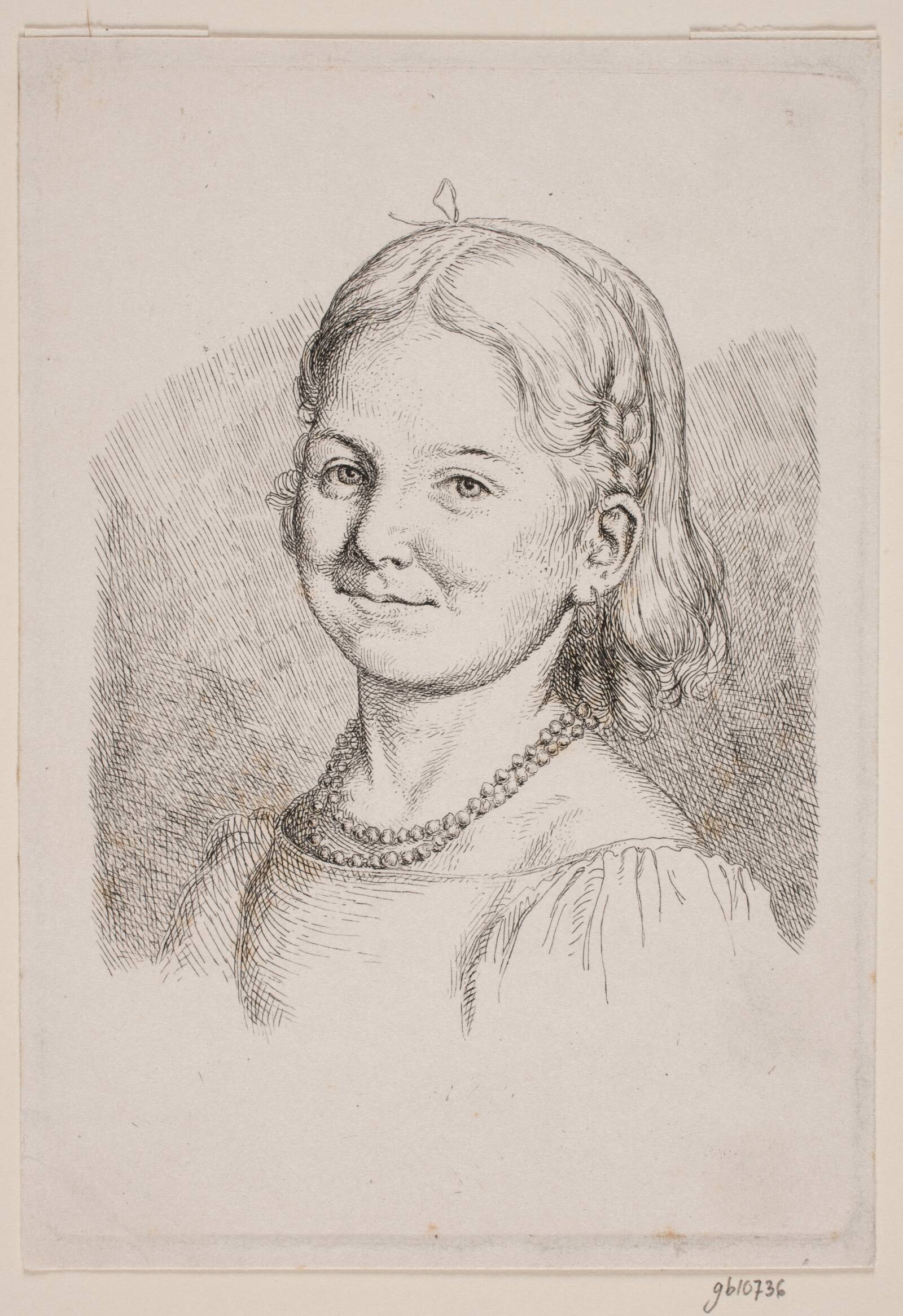 Albertine Feilberg som ung, Jørgen Roed, 1854