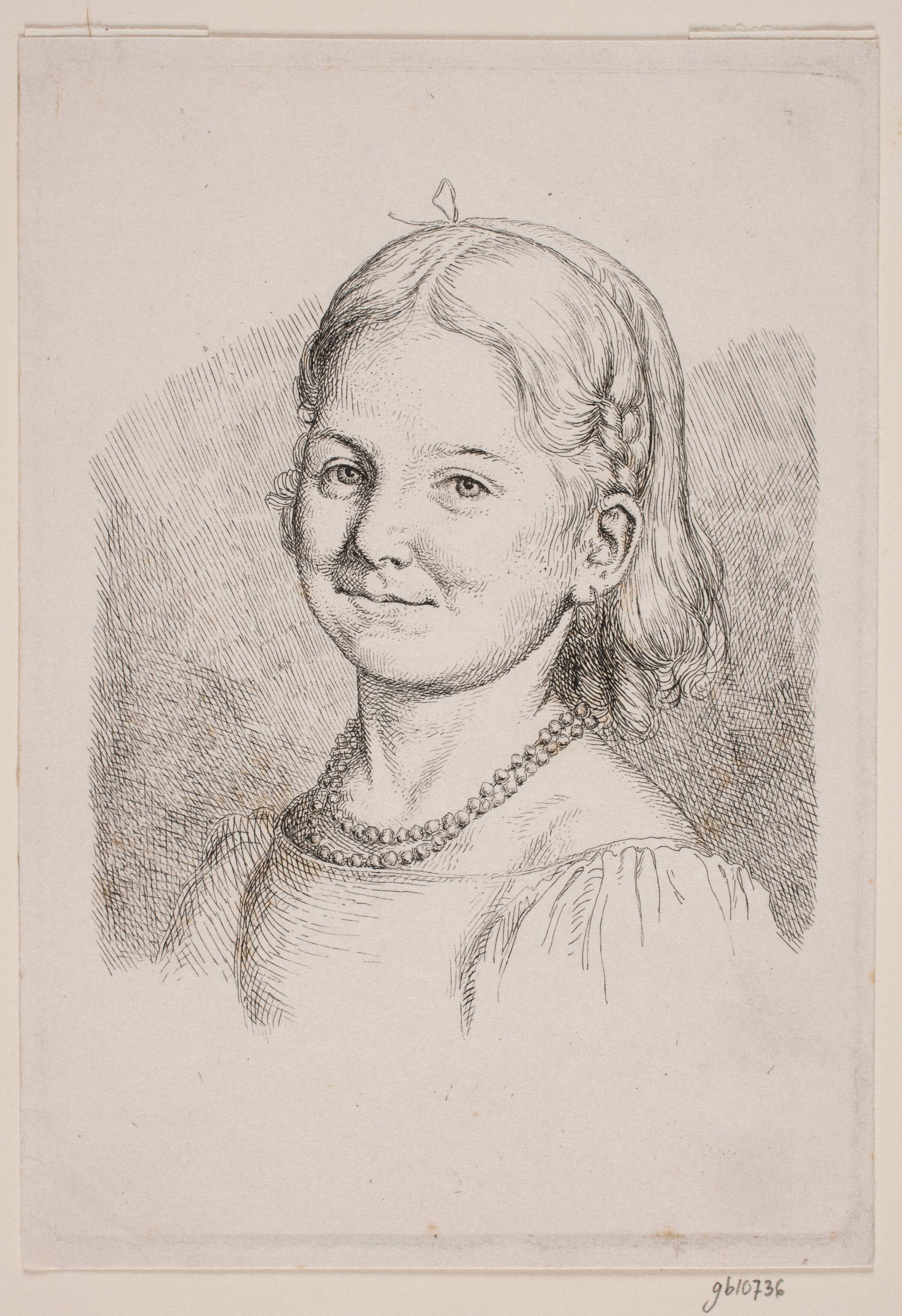 Albertine Feilberg som ung, Jørgen Roed, 1854