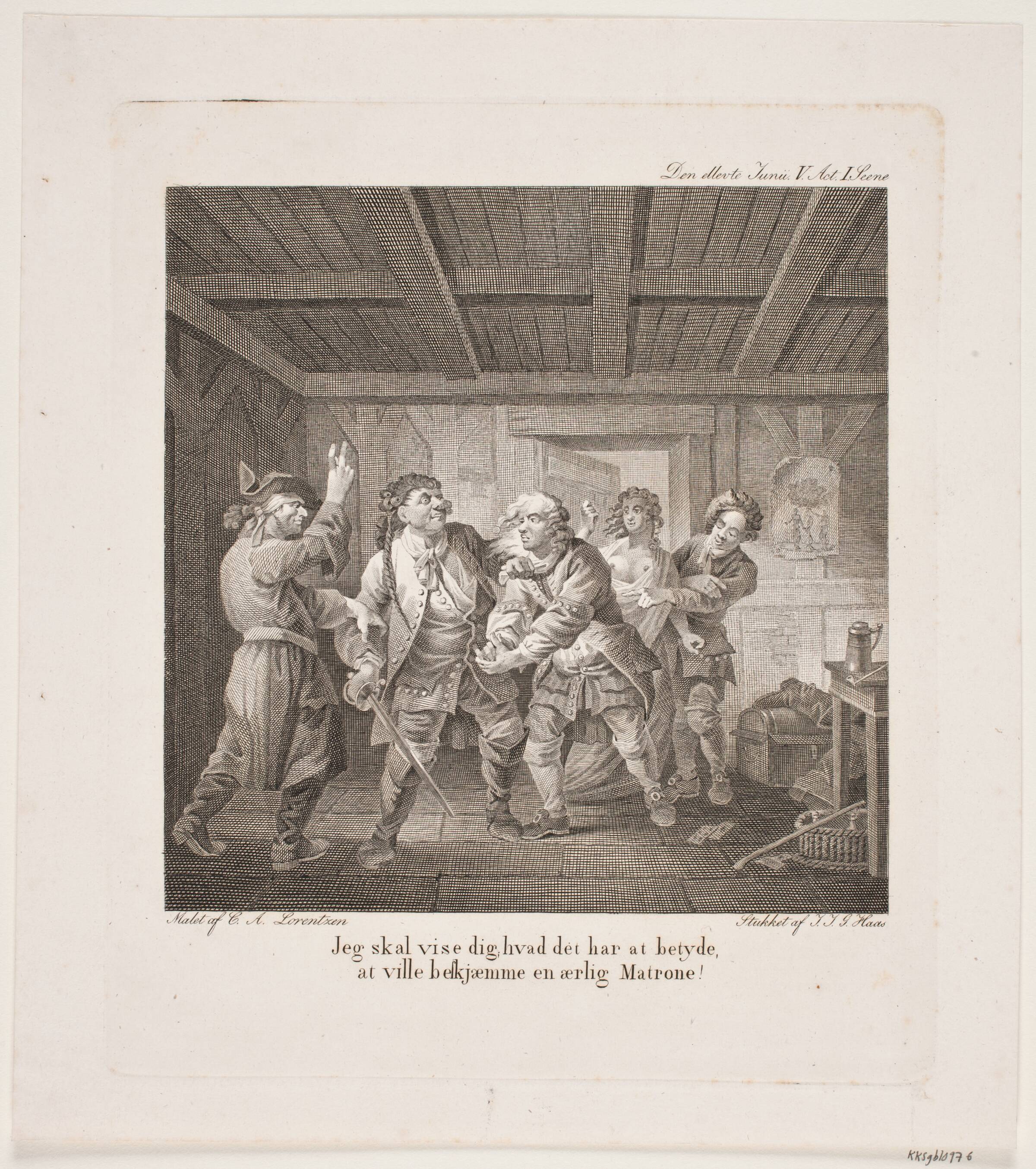 Illustration til Holbergs Komedier, Georg Haas, 1813-1817