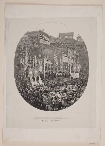 Sangerfesten i Arendal 1859. Festen på Skydebanen.