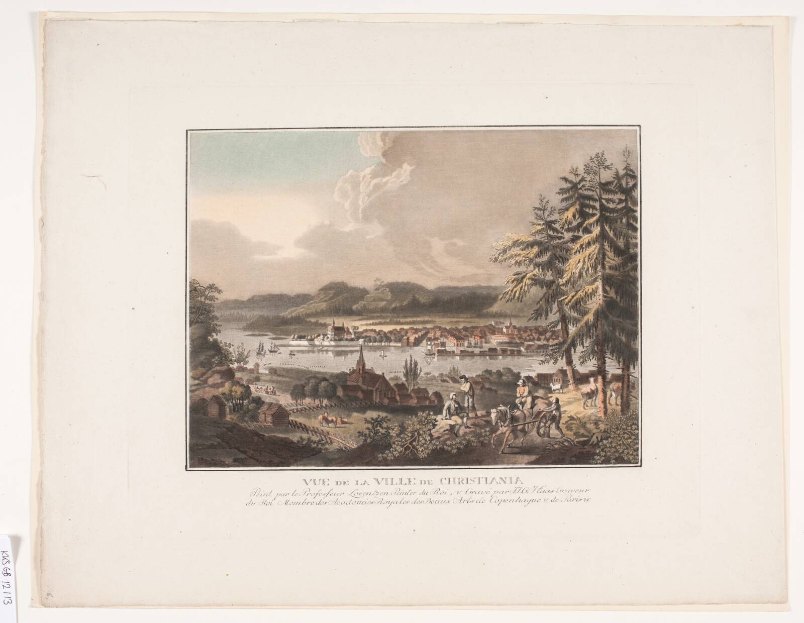Vue de la ville de Christiania, by Georg Haas, 1788-1792