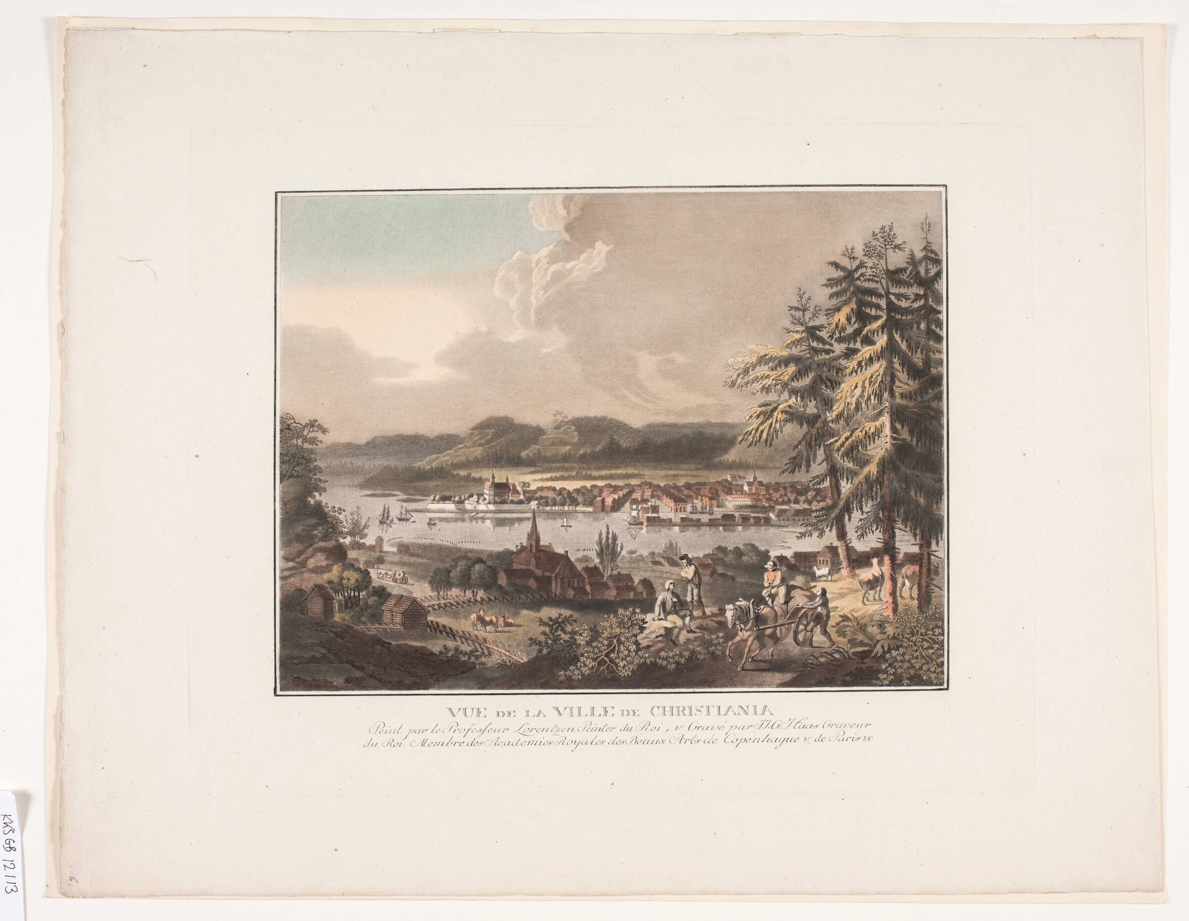Vue de la ville de Christiania, Georg Haas, 1788-1792