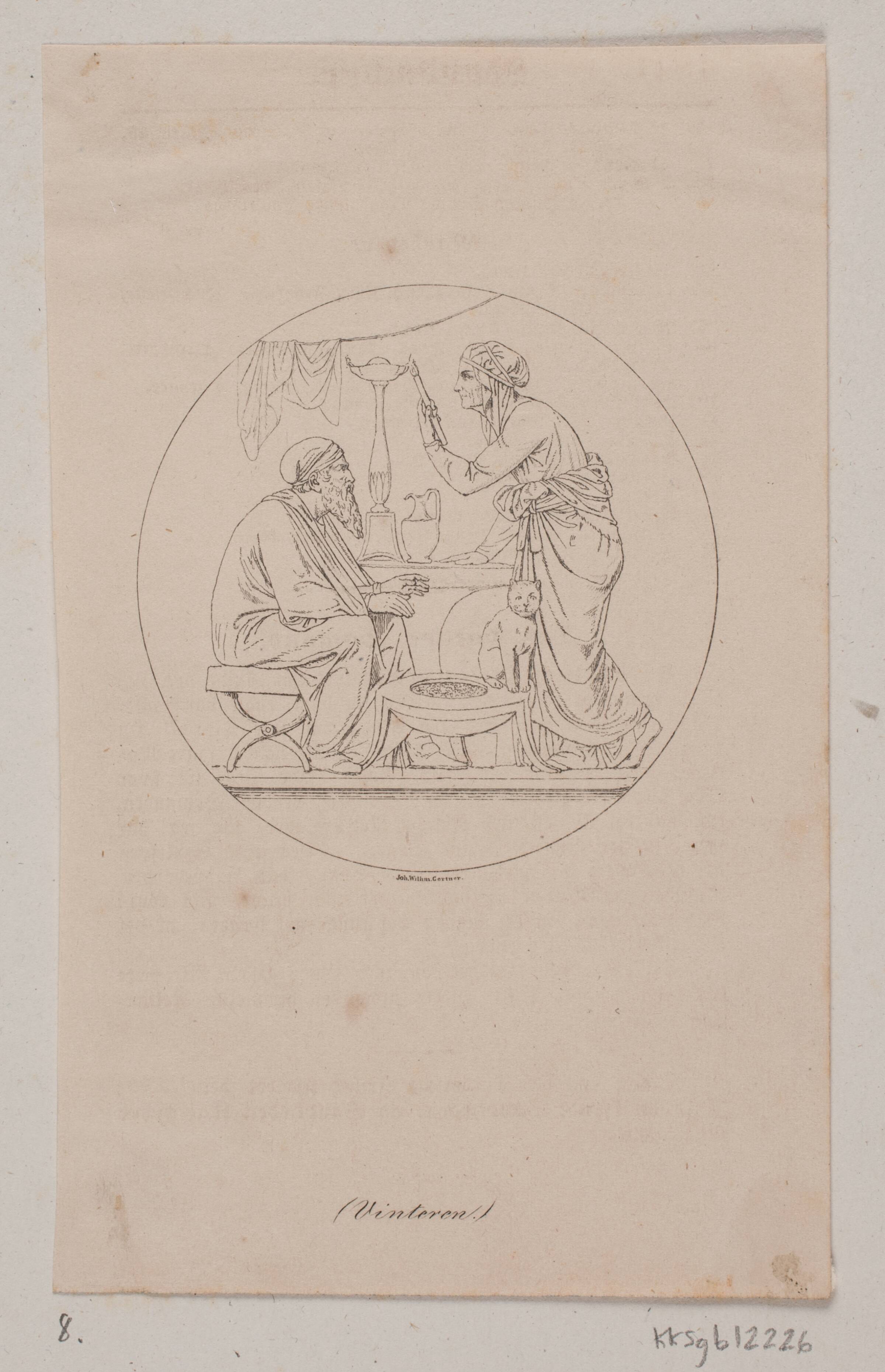 De fire årstider. Vinter, J.V. Gertner, 1818-1871