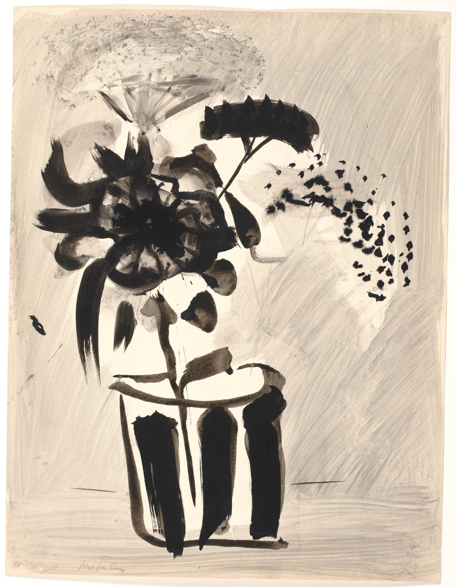 Blomster i vase, Richard Mortensen, 1963-1965