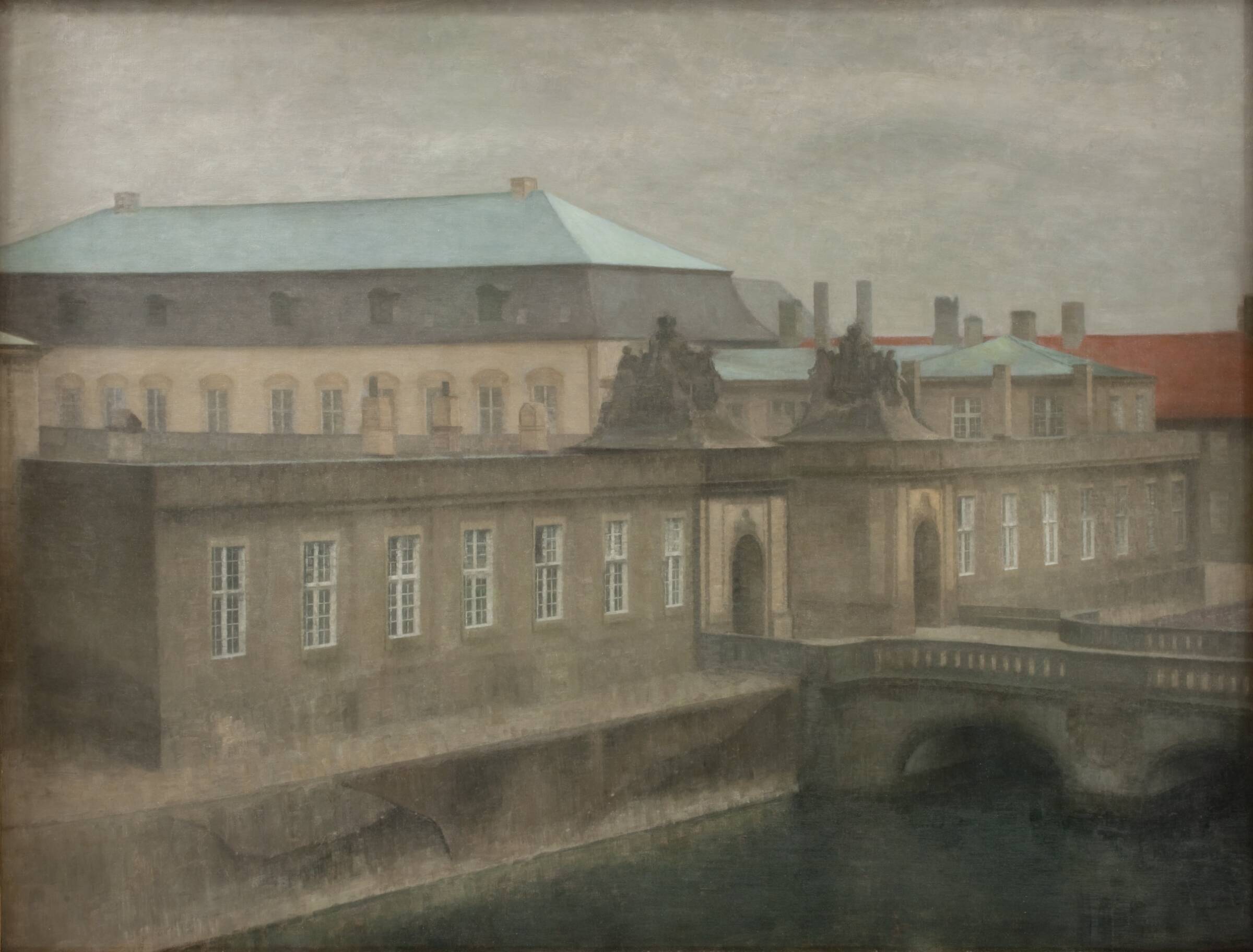 Fra det gamle Christiansborg. Sent efterår, Vilhelm Hammershøi, 1890-1892