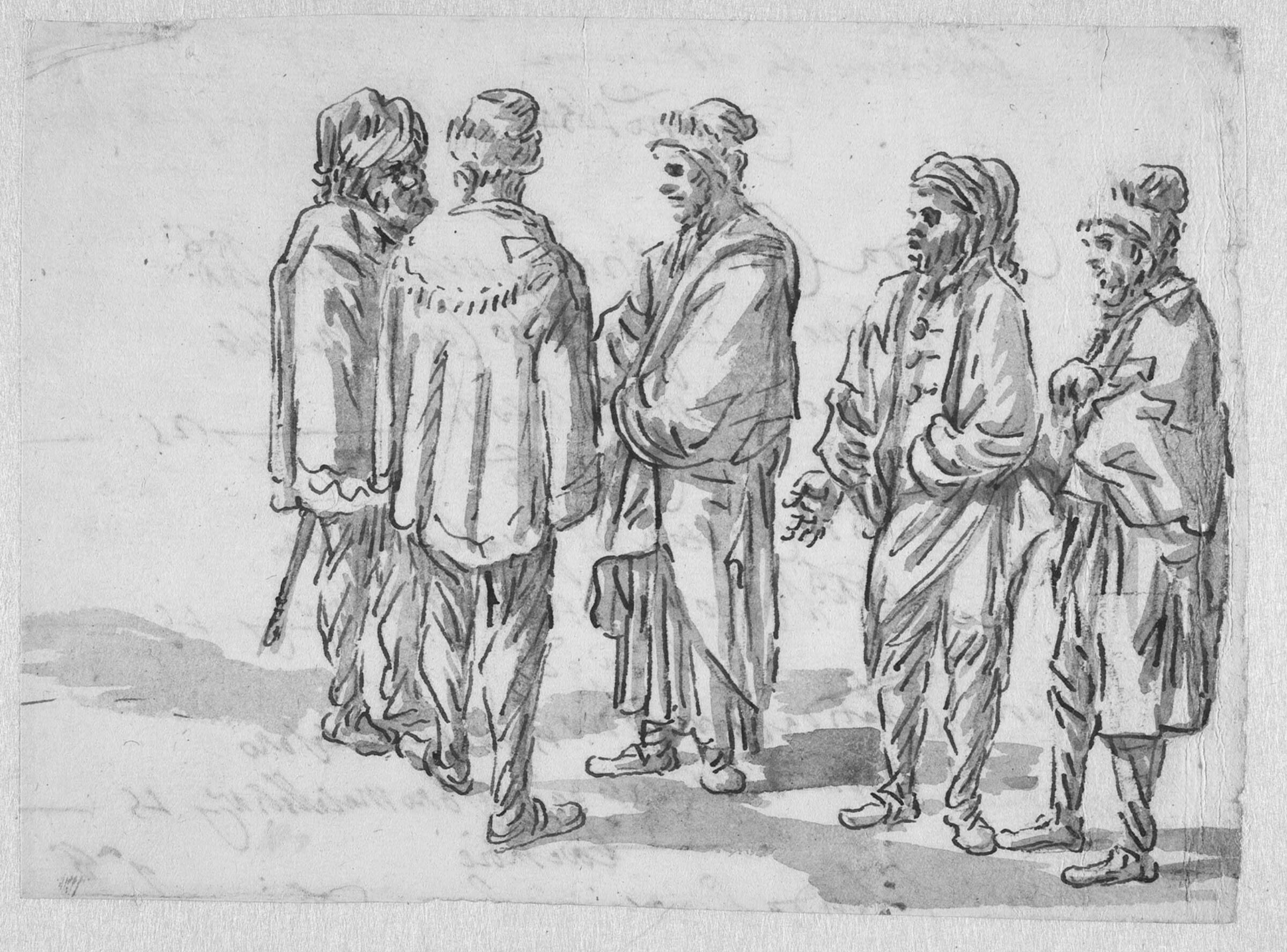Fem orientalske mænd, Бранди, Доменико, 1684-1736