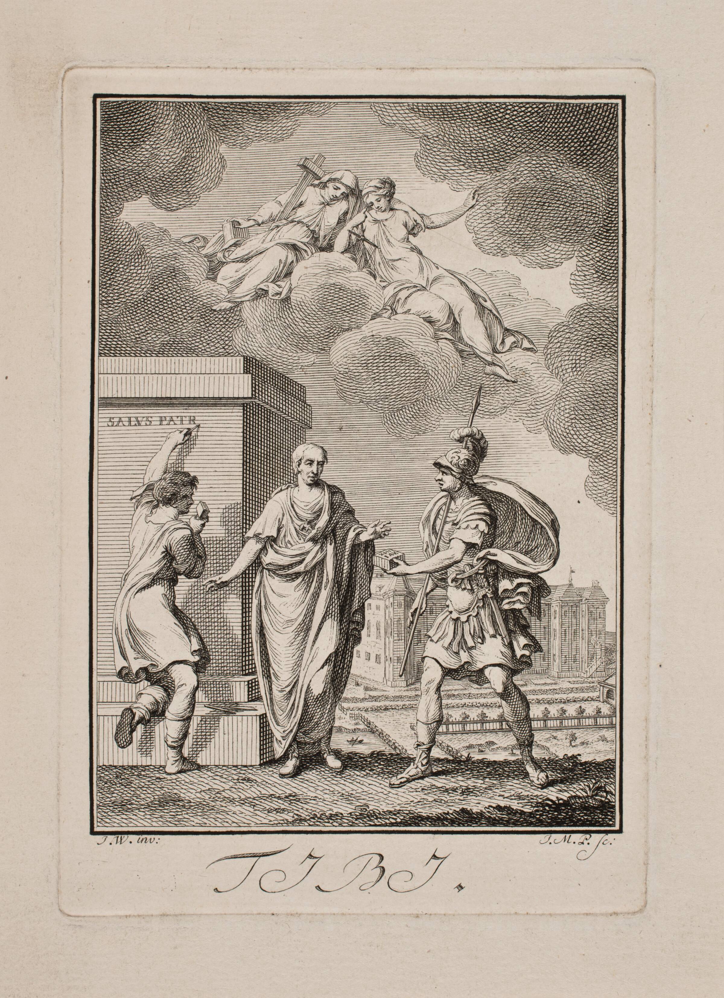 "TIBI", Grev Otto Thott modtager kongens ordre, J.M. Preisler, 1775-1874