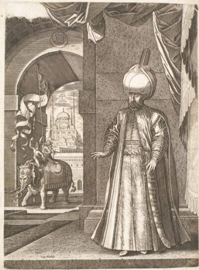 Portræt af Sultan Suleiman den Store (stående)