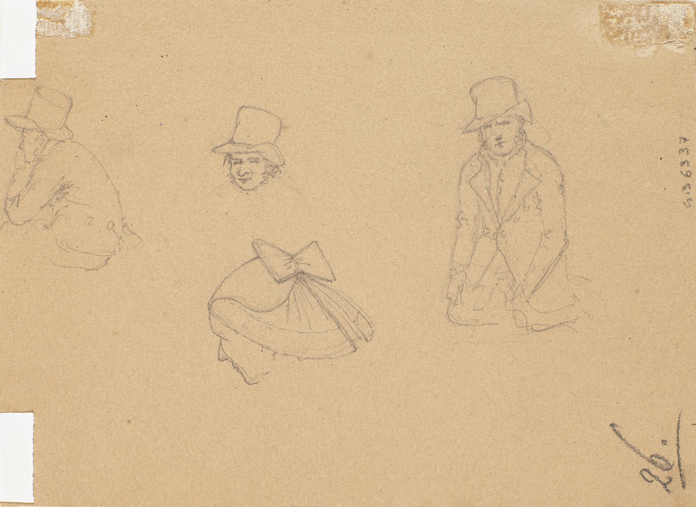 Figurudkast, Wilhelm Bendz, 1831