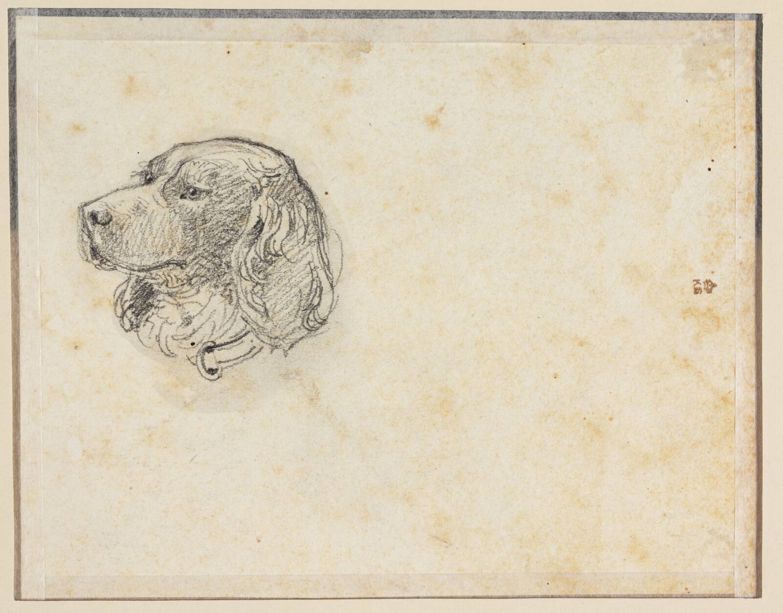 Et hundehoved, Constantin Hansen, 1804-1880