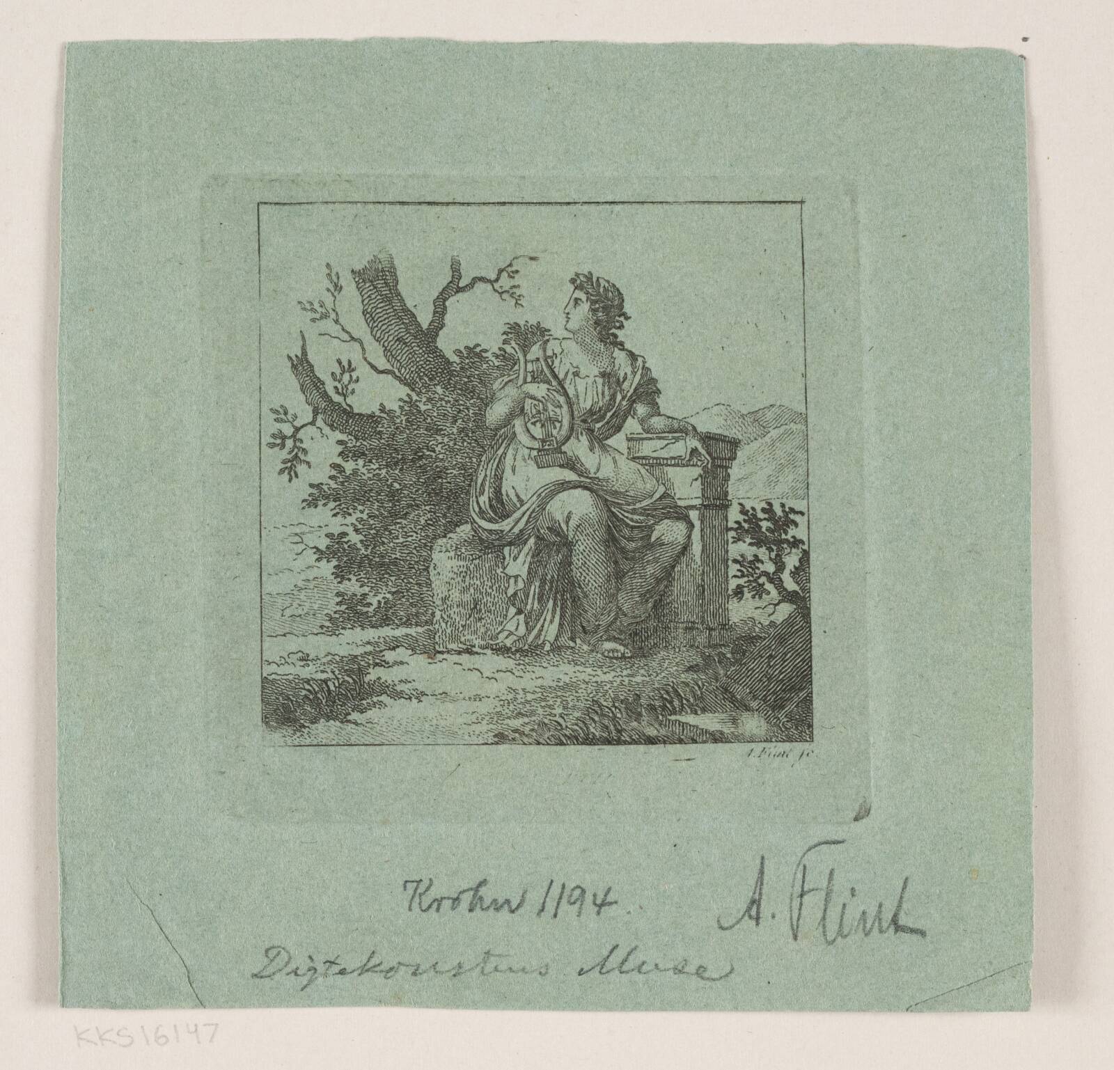 Digtekunstens muse, Andreas Flint, 1792