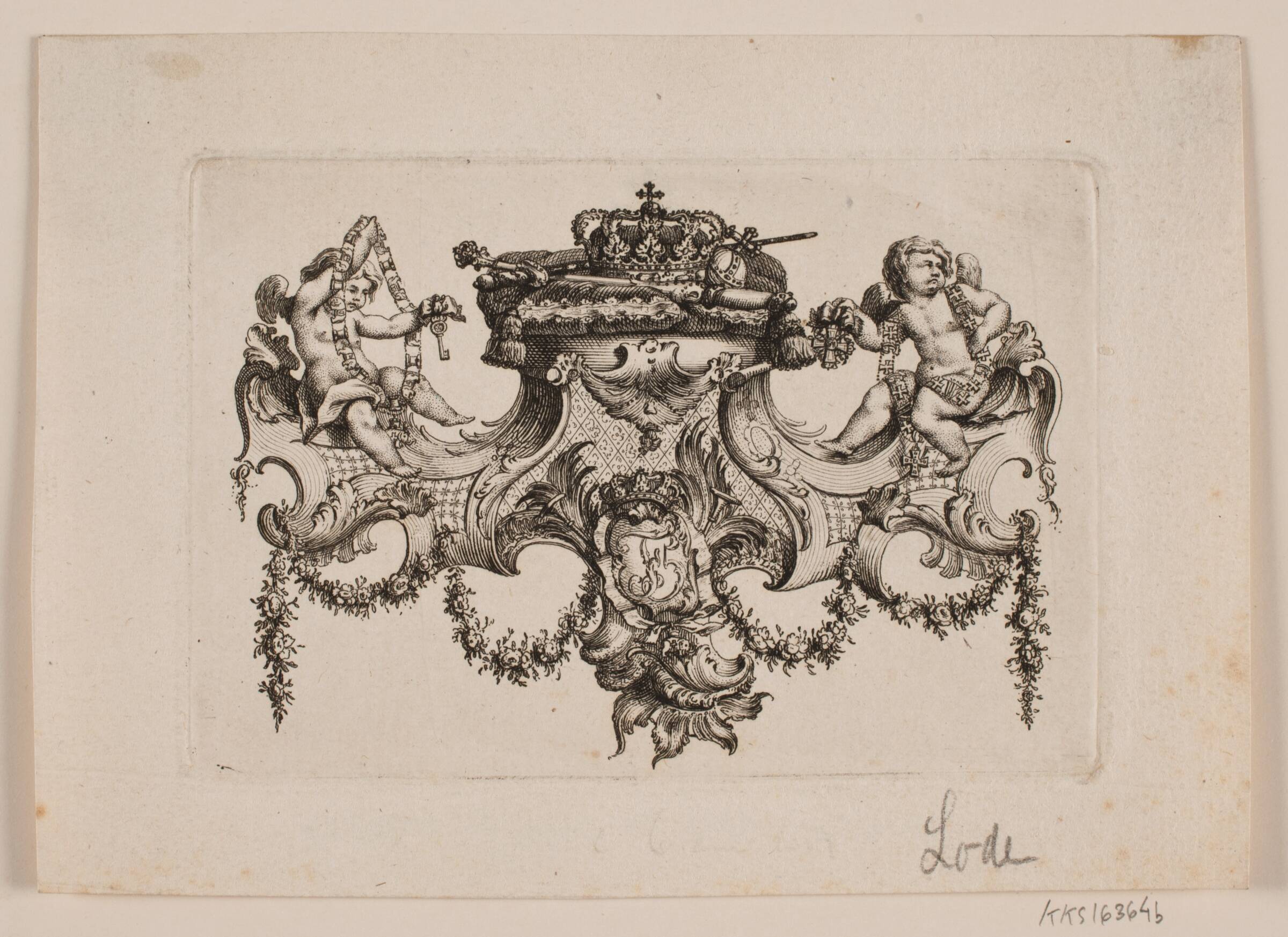 Vignet til Frederik IV's Salvingsakt, Odvardt Helmoldt de Lode, 1749