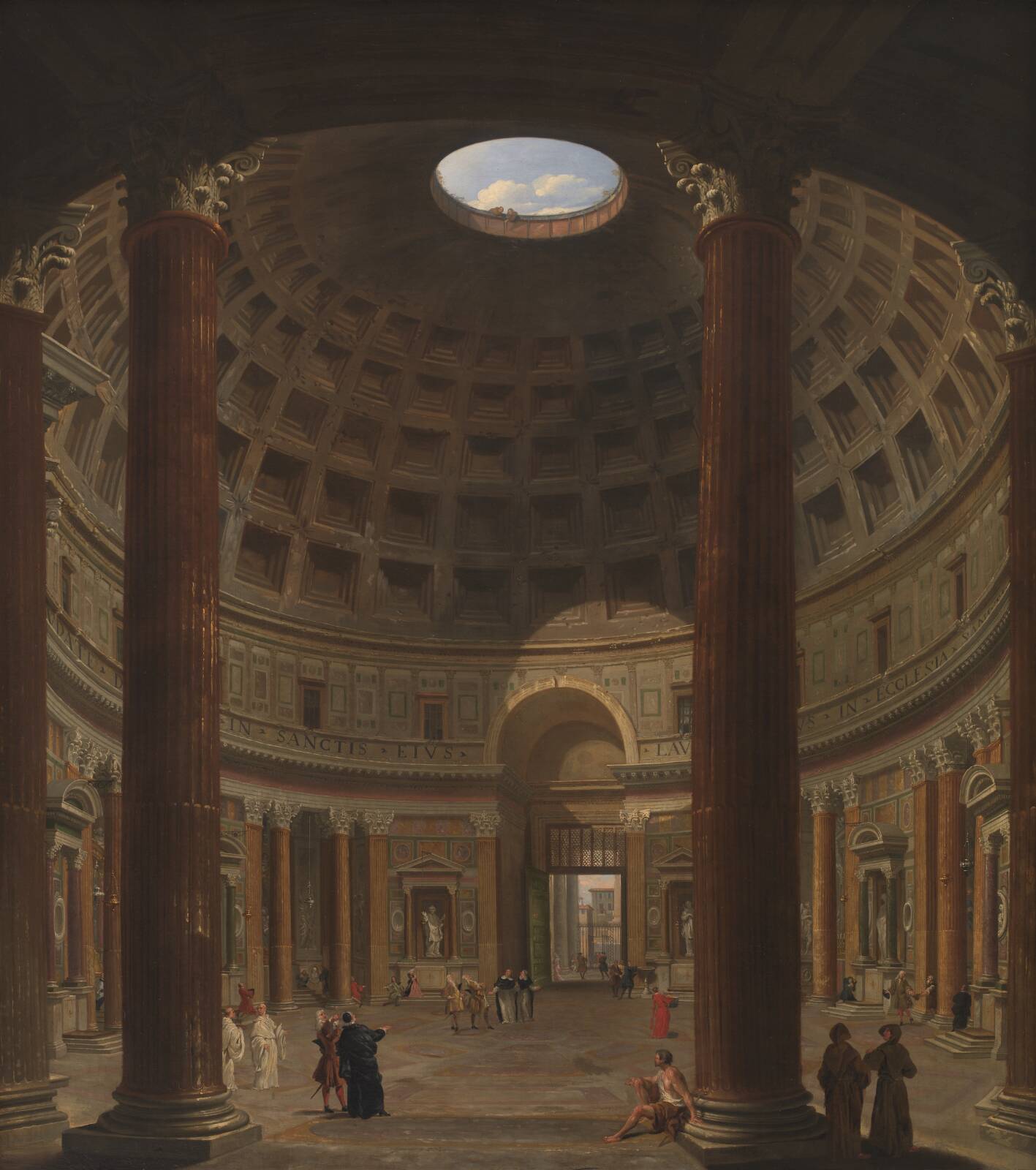 Interior of the Pantheon, Rome, by Giovanni Paolo Pannini, 1706-1765