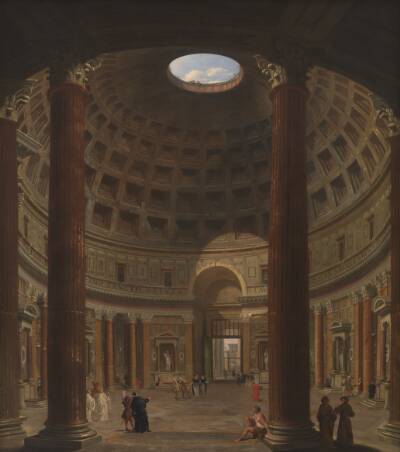 Det indre af Pantheon i Rom