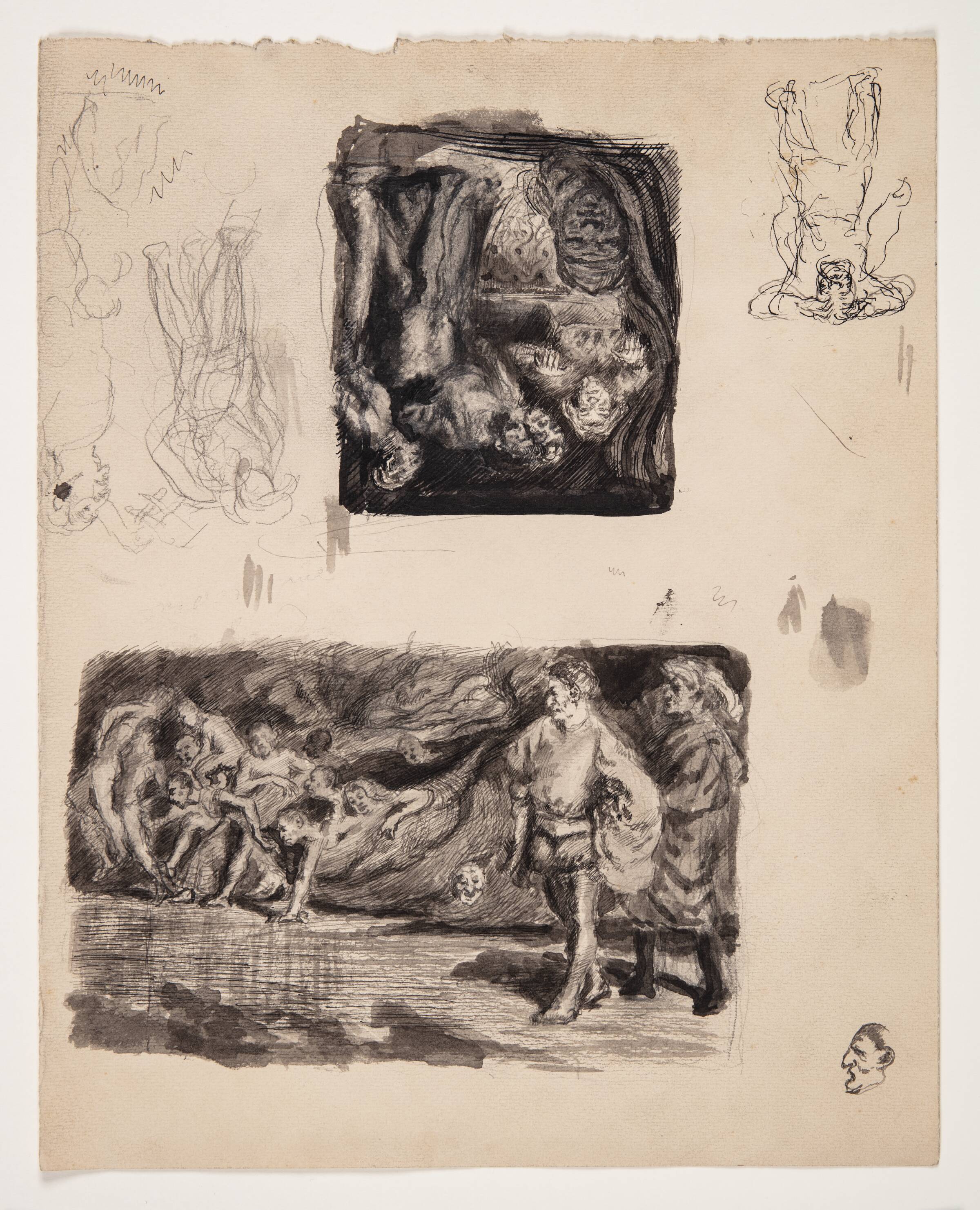 Litterære motiver og løse figuroptegninger, Oluf Hartmann, 1879-1910