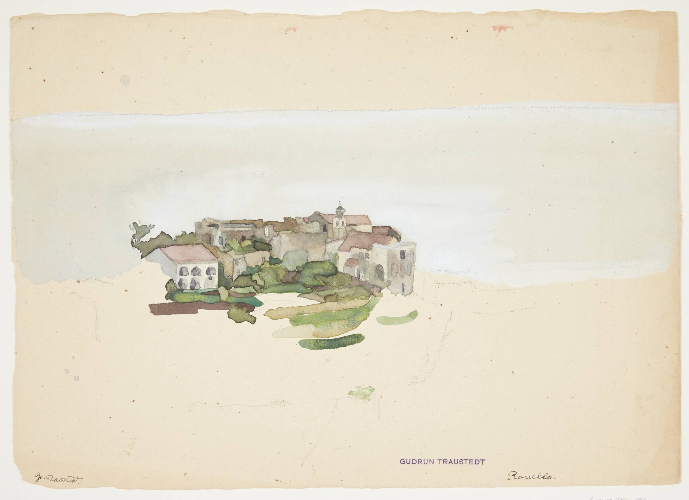Italiensk by. Ravello, Traustedt, Gudrun, 1920-1924