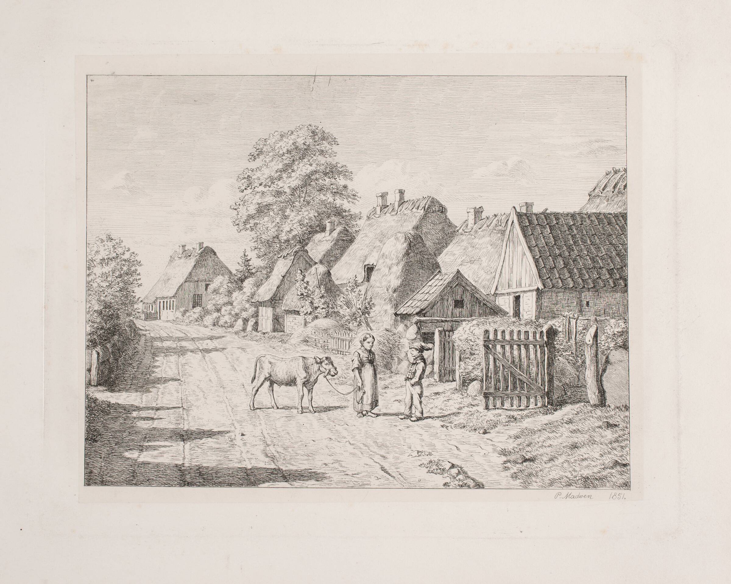 Parti i Kjær by på Als, Madsen, A.P., 1851
