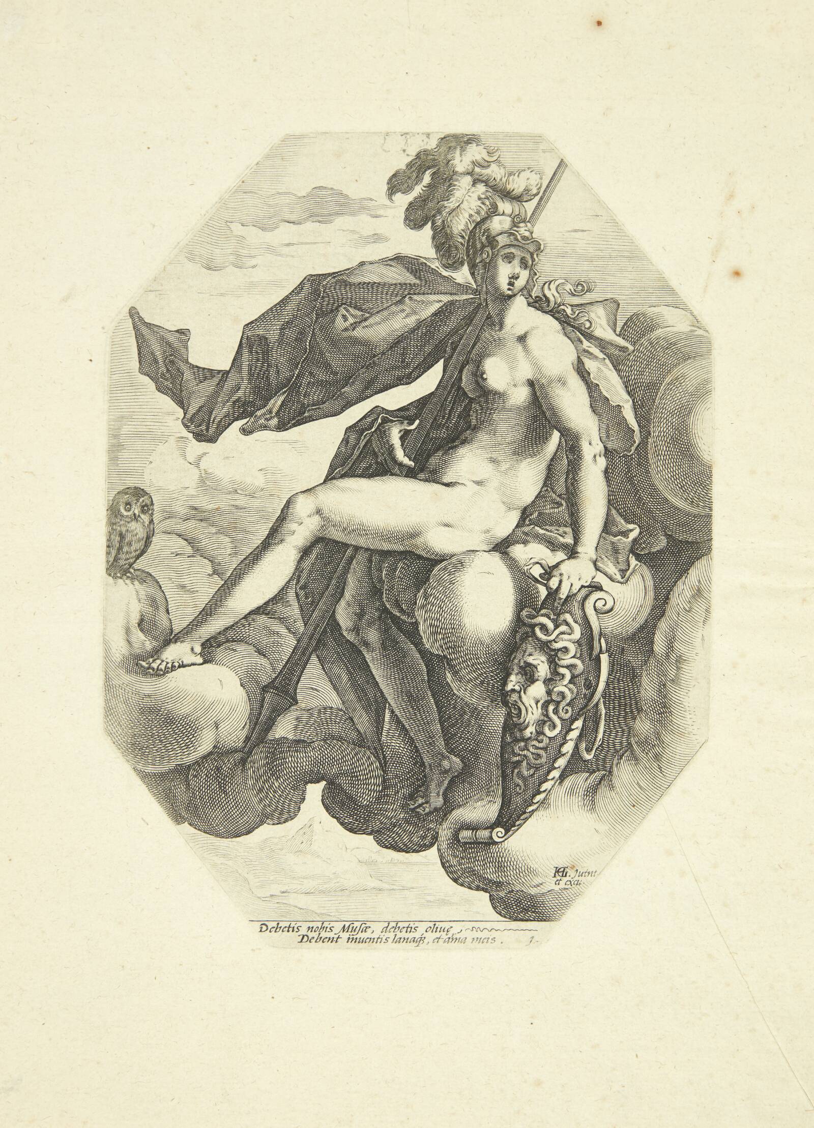 Minerva, Jacob Matham, 1585-1588