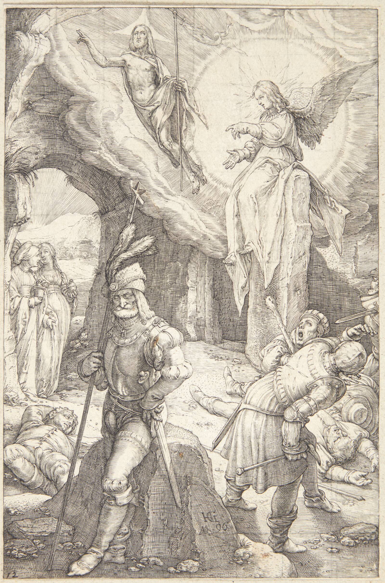 Genopstandelsen, Hendrick Goltzius, 1596