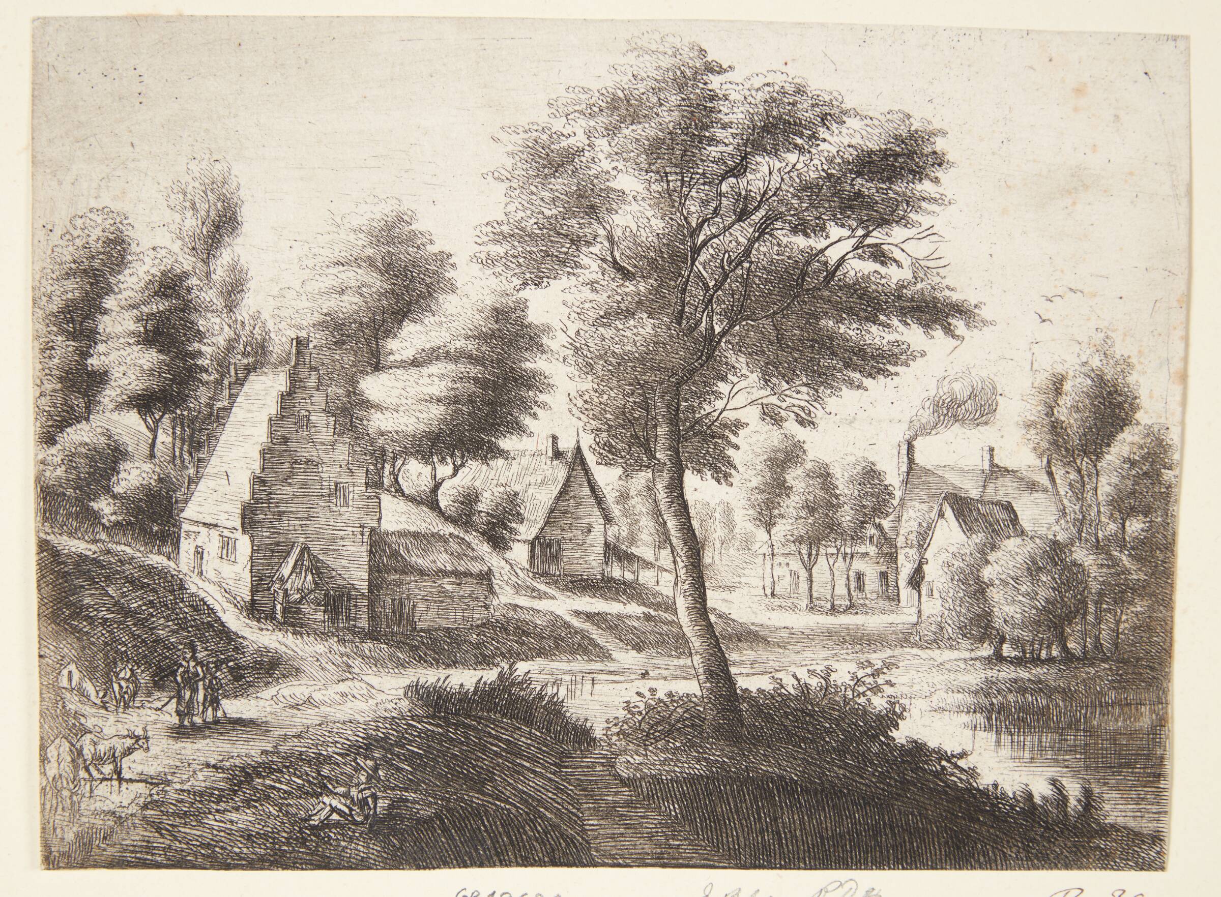 En hyrde med fire køer, Jean Baptiste Bonnecroy, 1618-1676