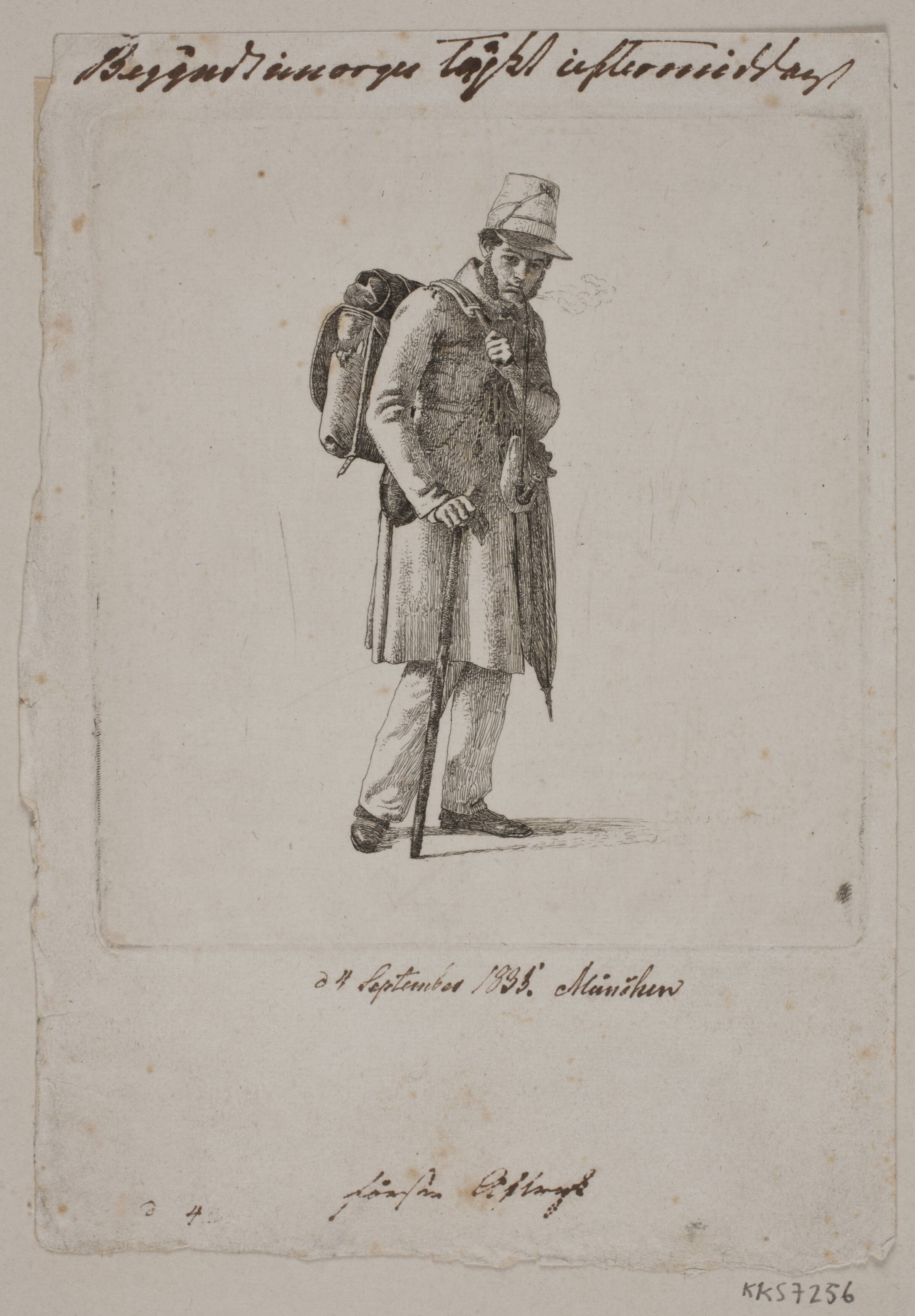 Medaillør Krohn på vandring, Constantin Hansen, 1835