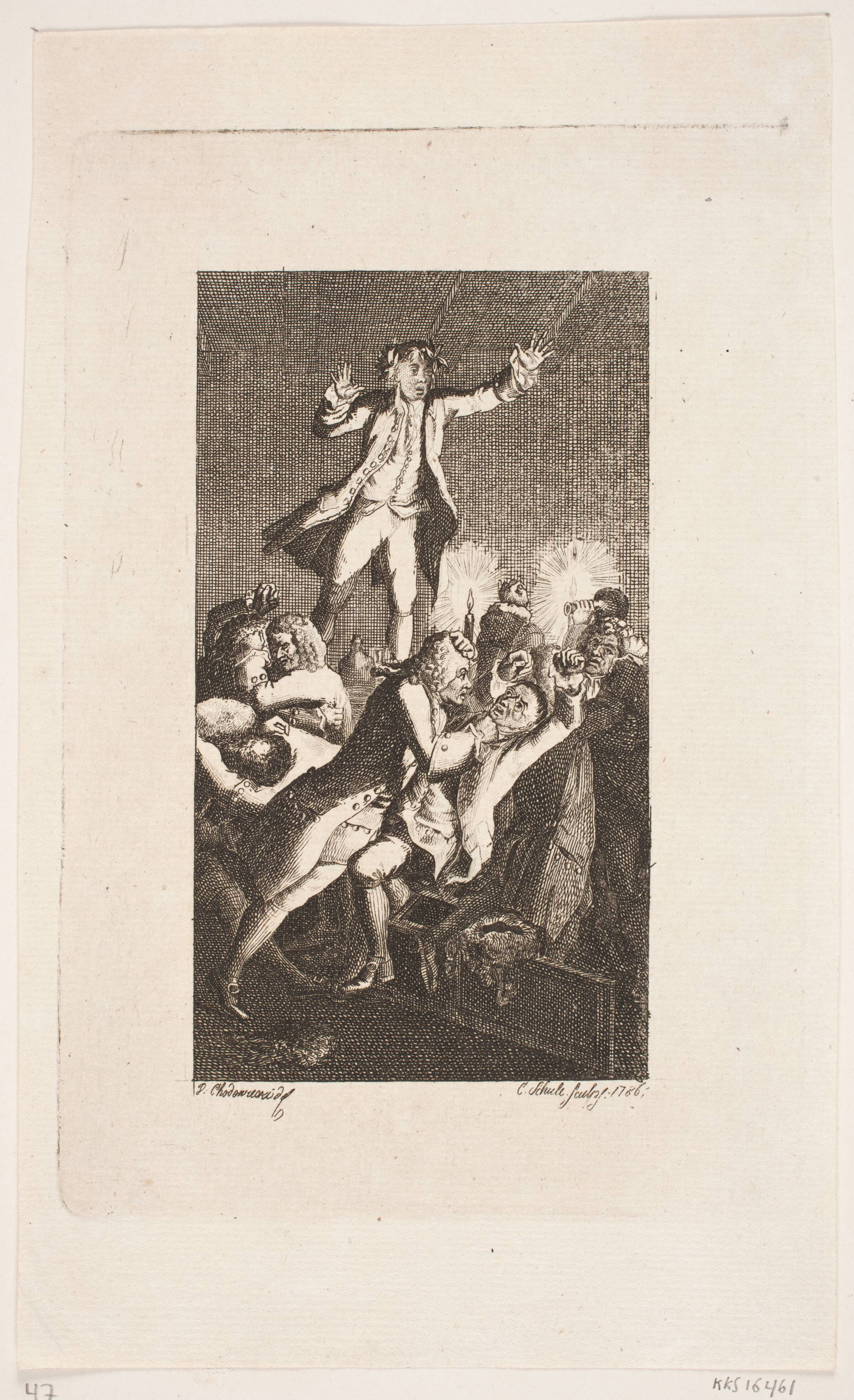 Titelvignet til Smollett "Peregrine Pickles Tildragelser", Georg Christian Schule, 1786
