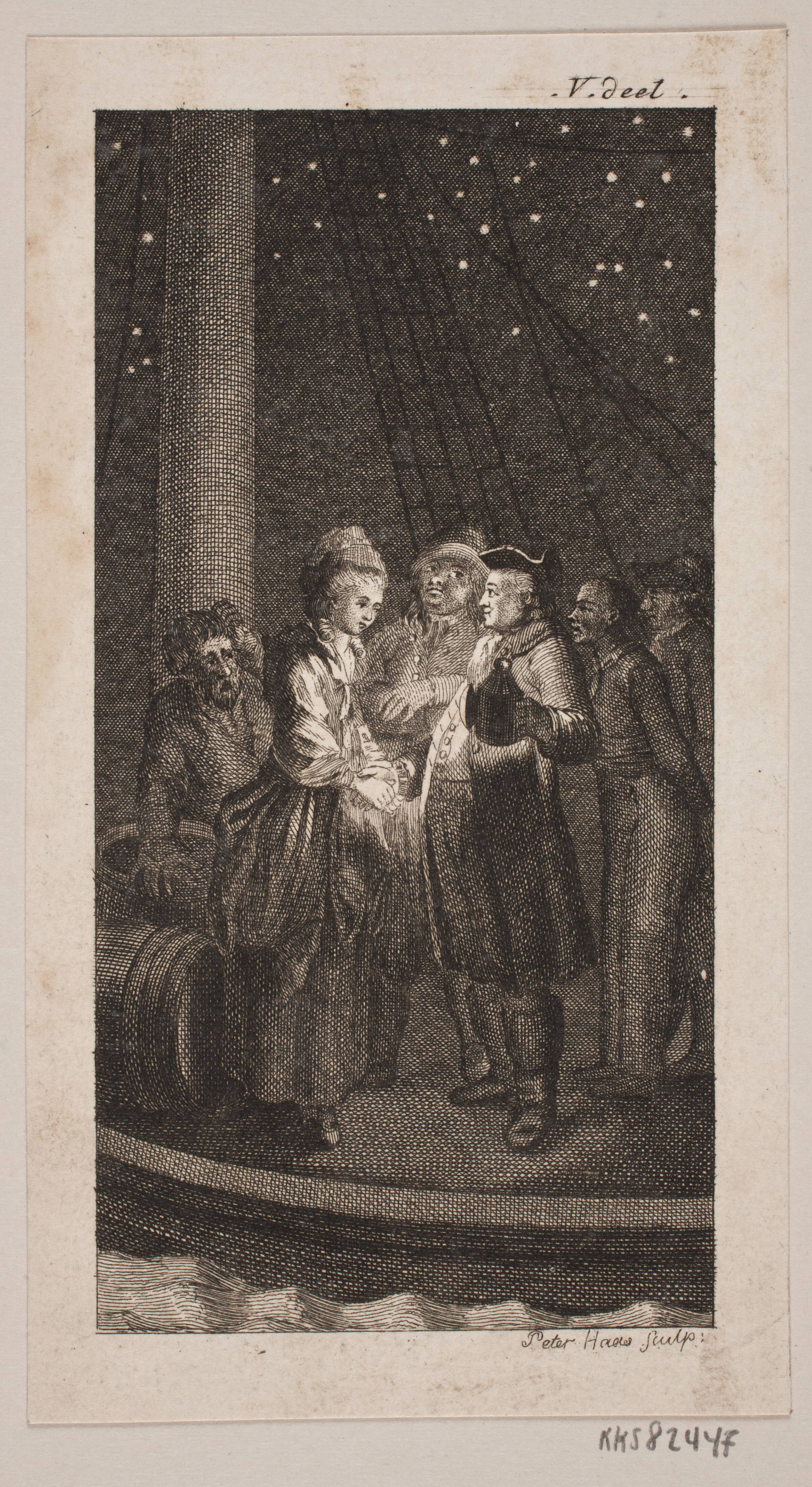 Vignet til "Sophies Reise fra Memel til Sachsen", Peter Haas, 1782