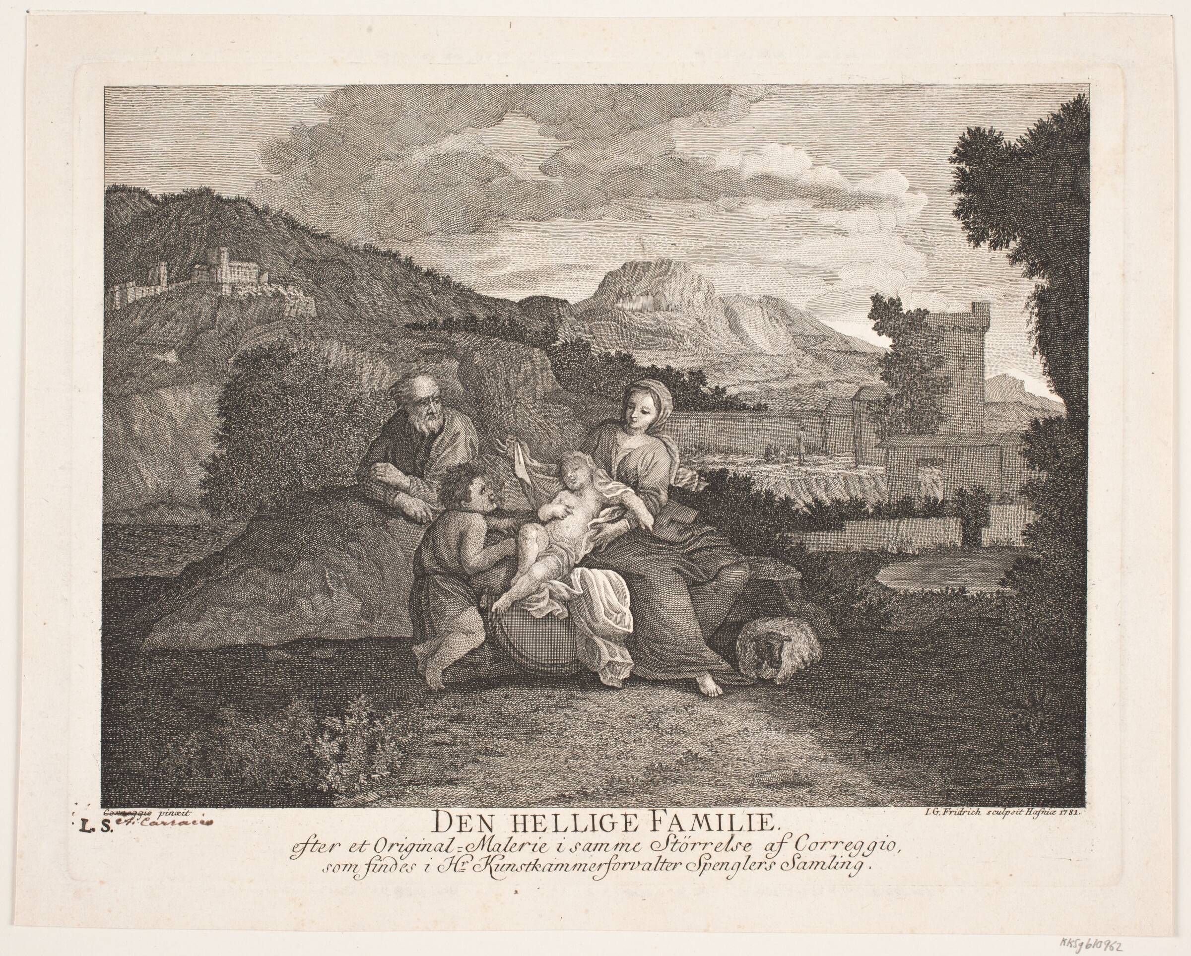 Den hellige familie, Johann Gottlieb Friedrich, 1781