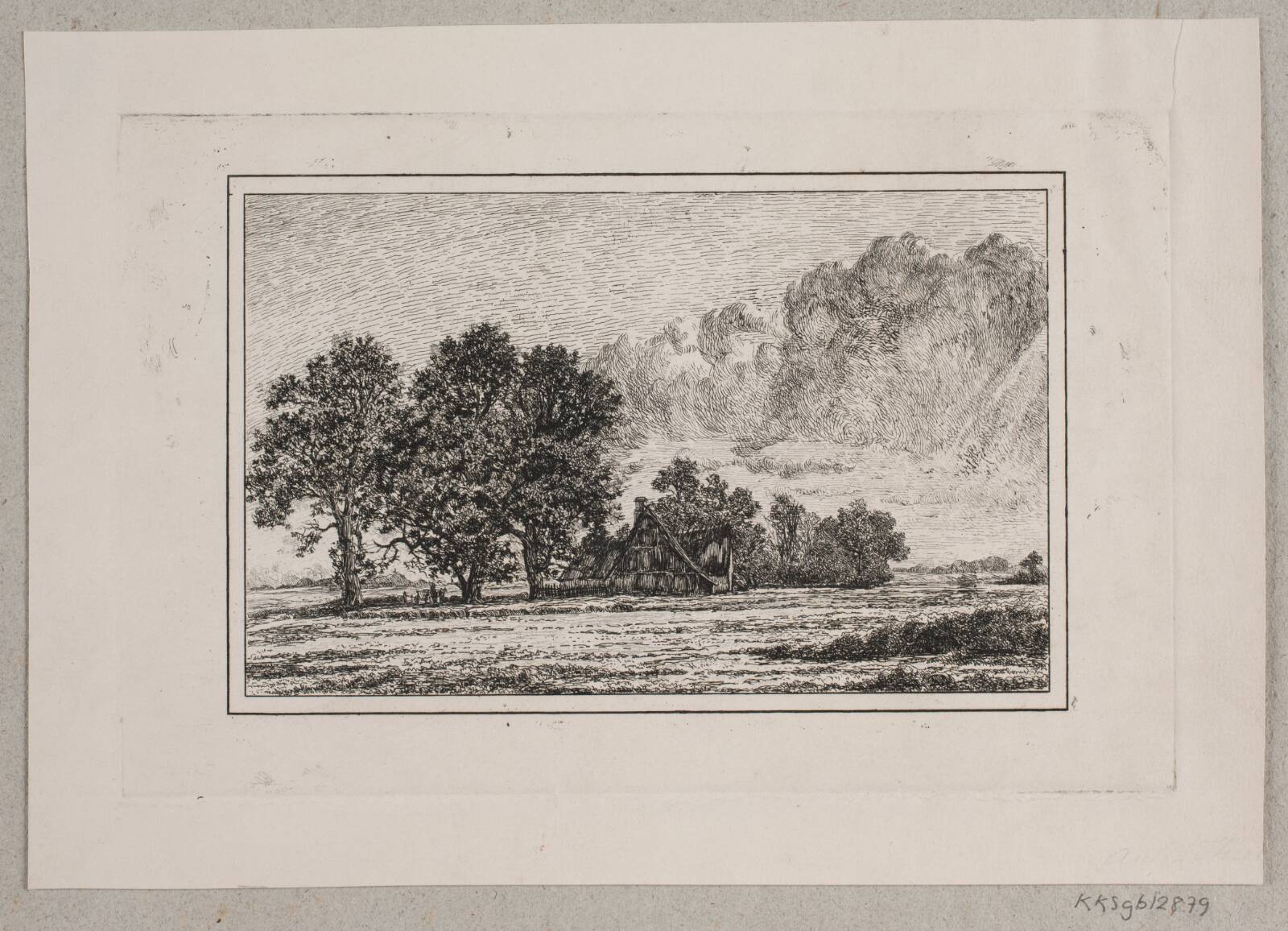 Landskab ved Borup, Hans Anton Thiele, 1860