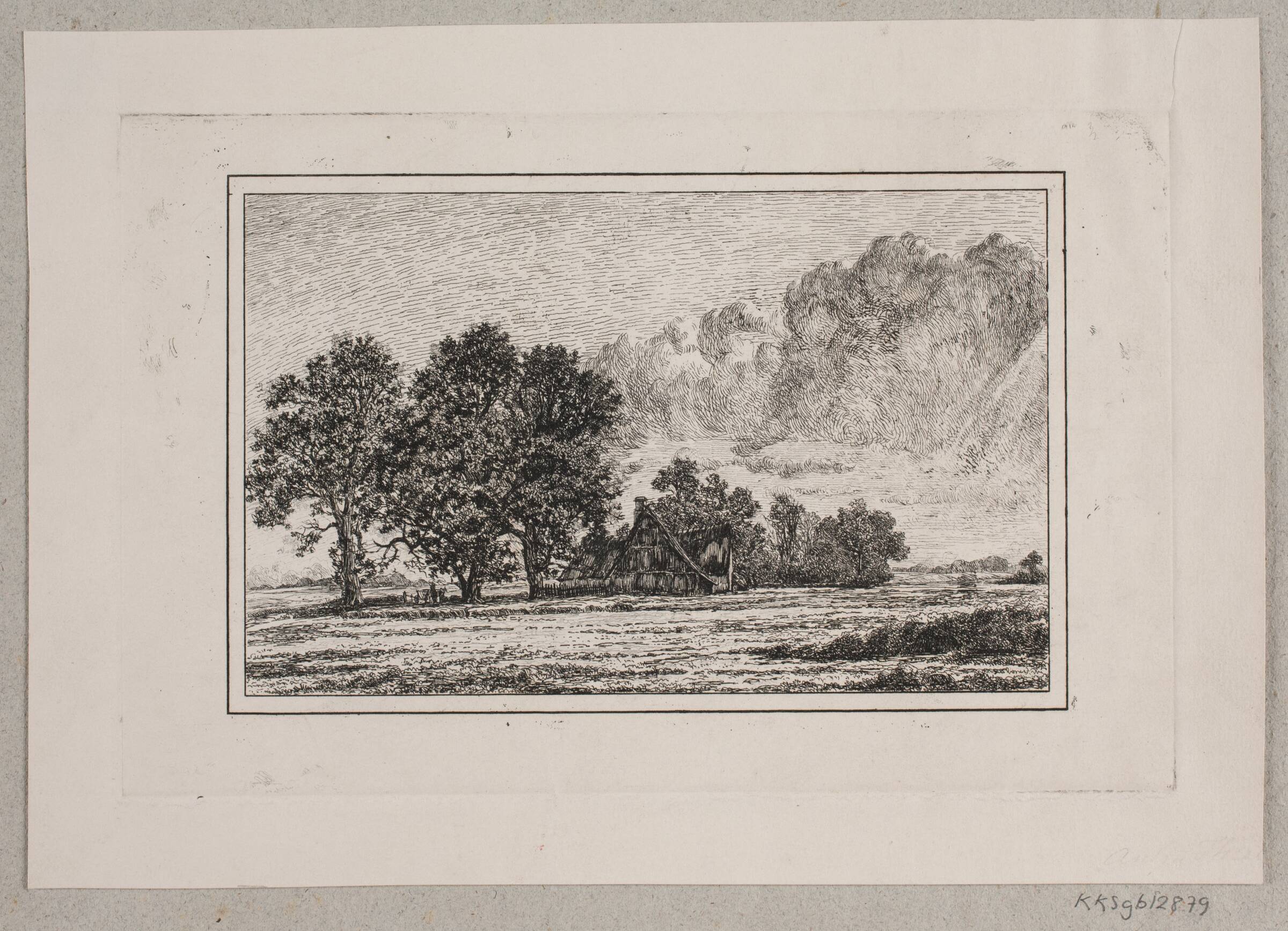 Landskab ved Borup, Hans Anton Thiele, 1860