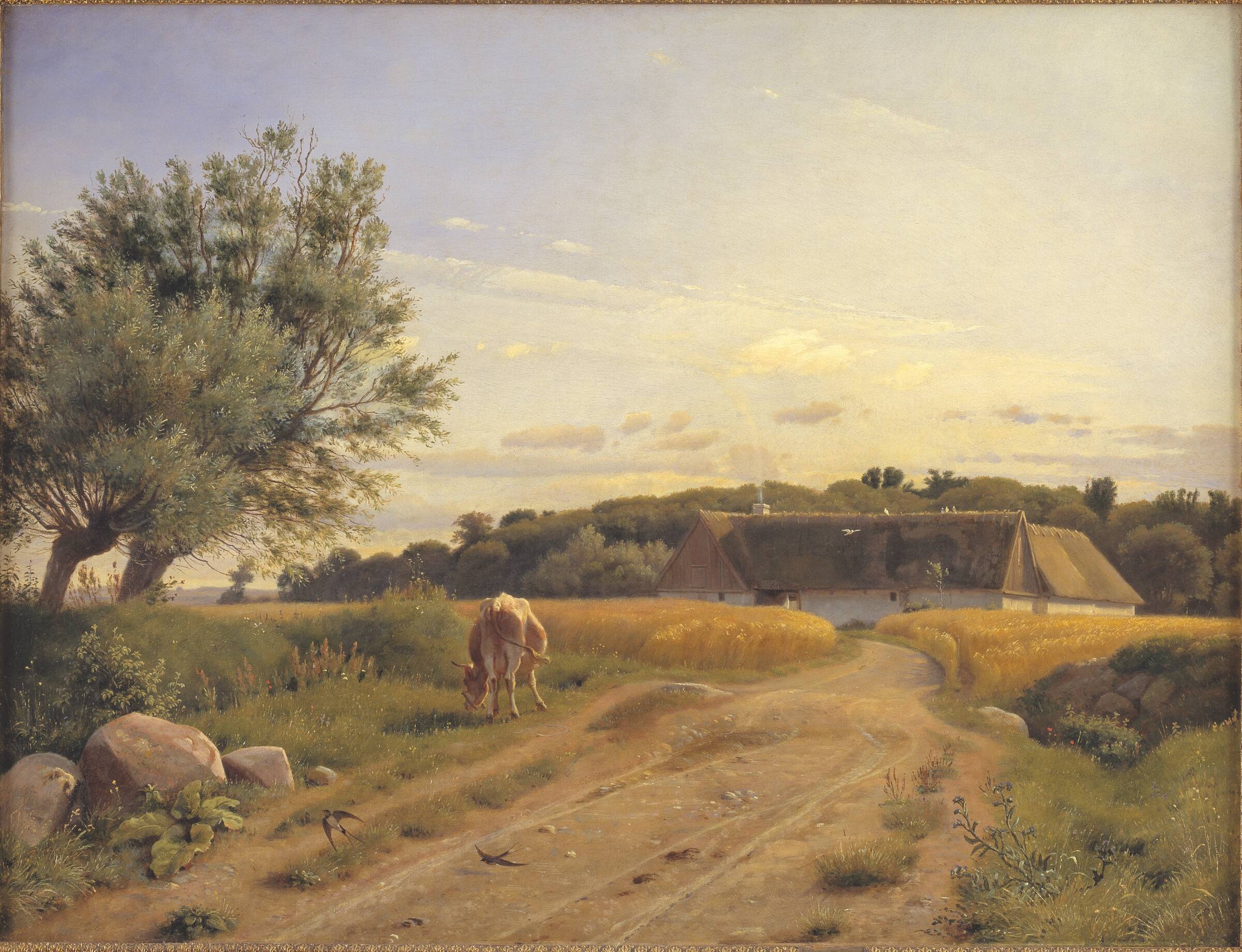 Et boelsted ved Lodskov nær Vognserup, Johan Thomas Lundbye, 1847