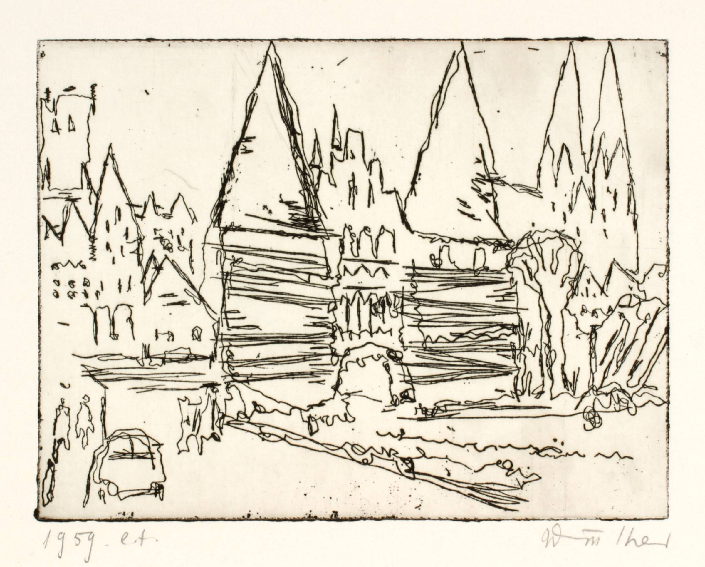 Gammel byport i Lübeck, Richard Winther, 1959